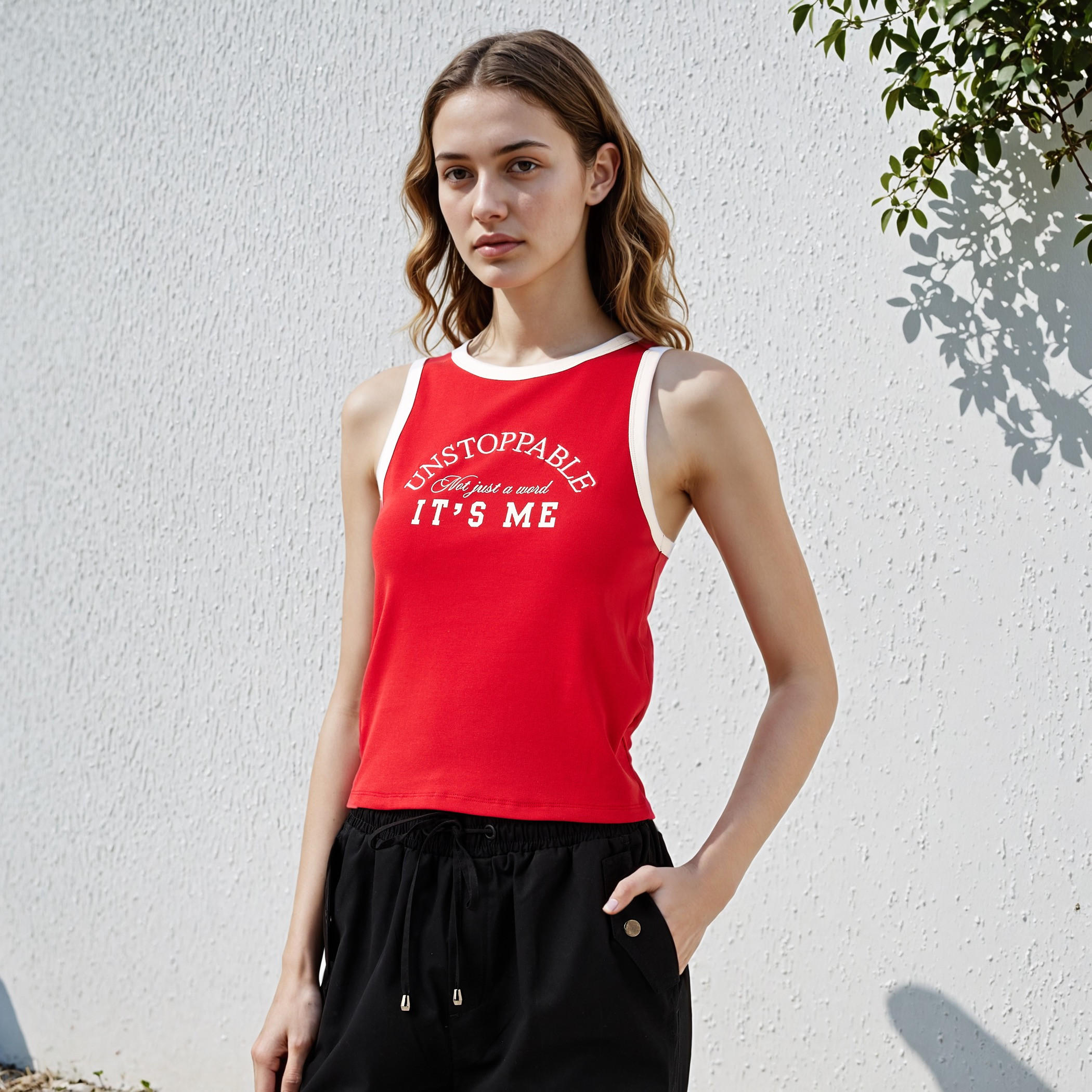 Printed Racerback Tank Top-women-clothing-tshirts-image-1