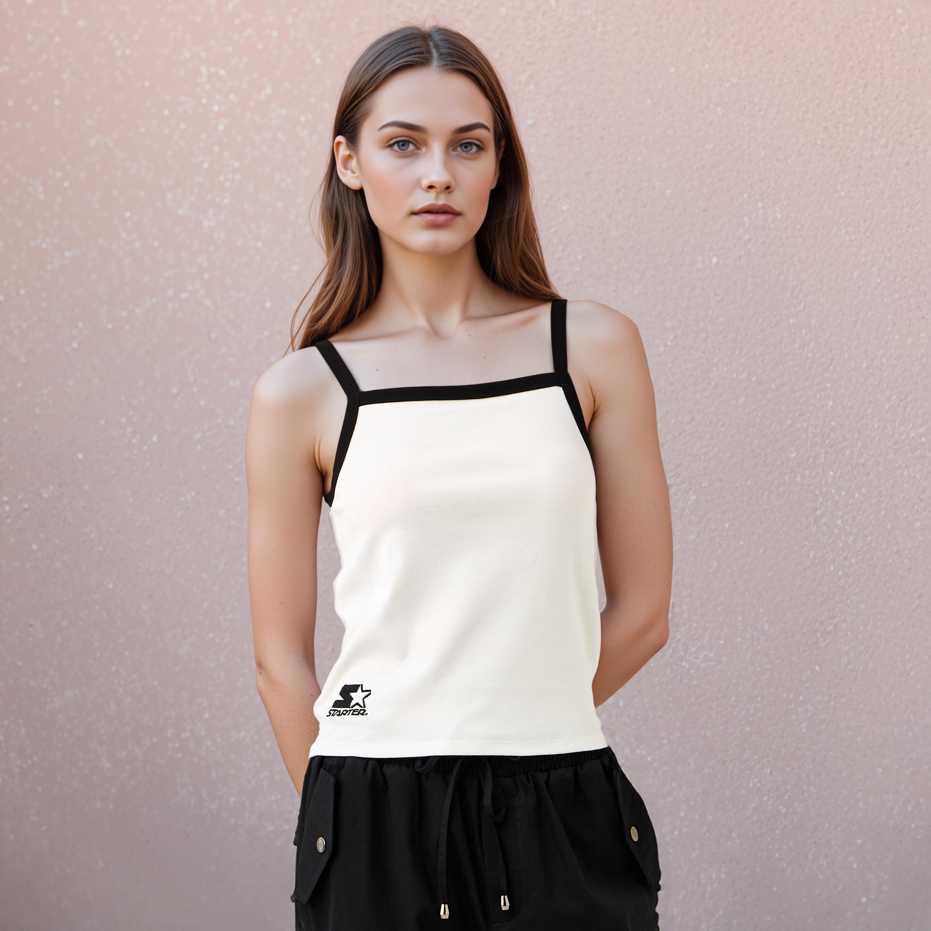 Starter Logo Detail Tank Top-women-clothing-tshirts-image-1