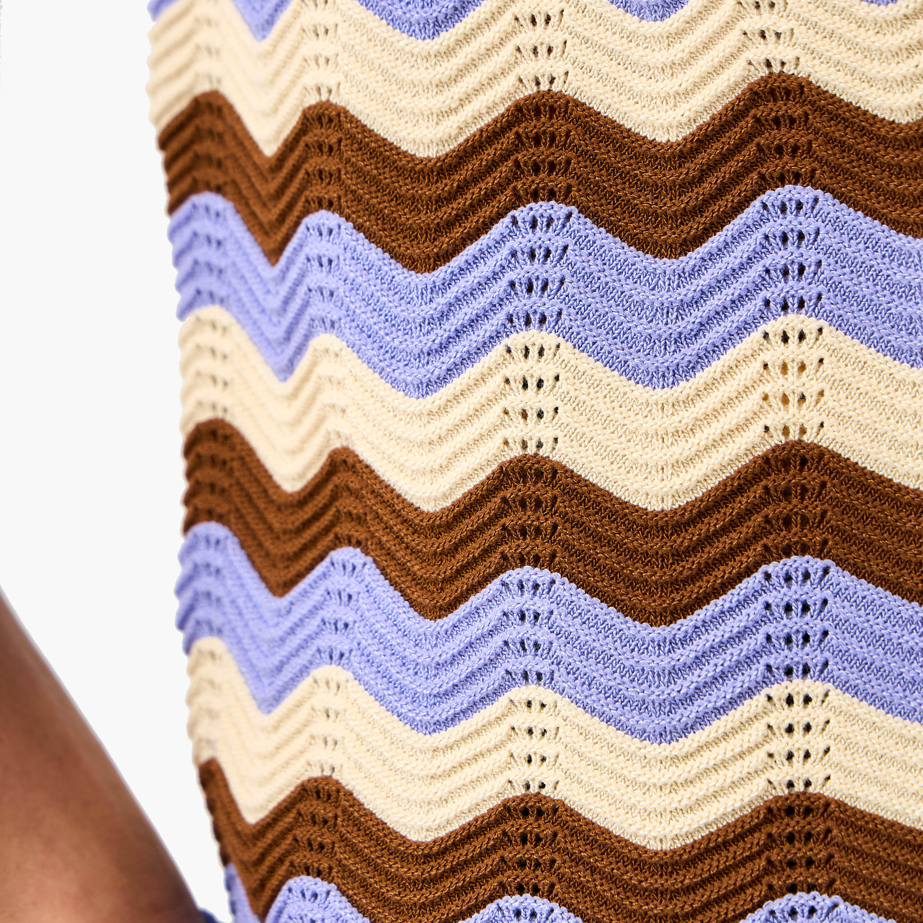 Ziz-Zag Textured Polo T-shirt with Short Sleeves-women-clothing-tshirts-image-5