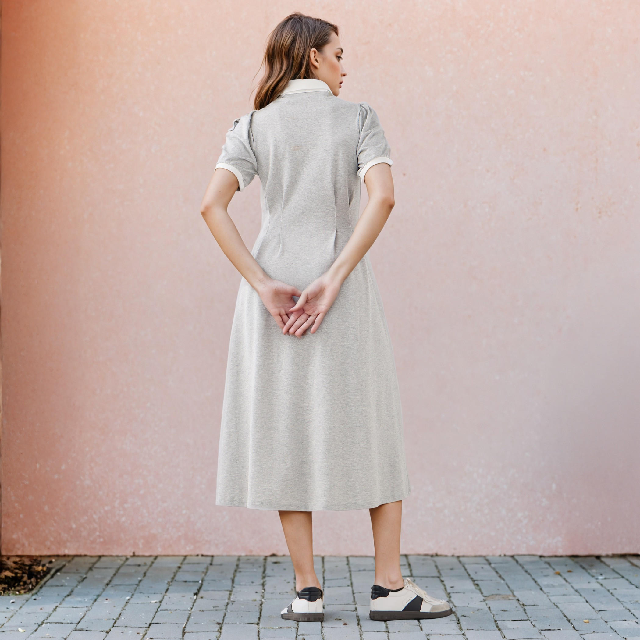 فستان ميدي بياقة بيتر بان-women-clothing-dresses-image-3