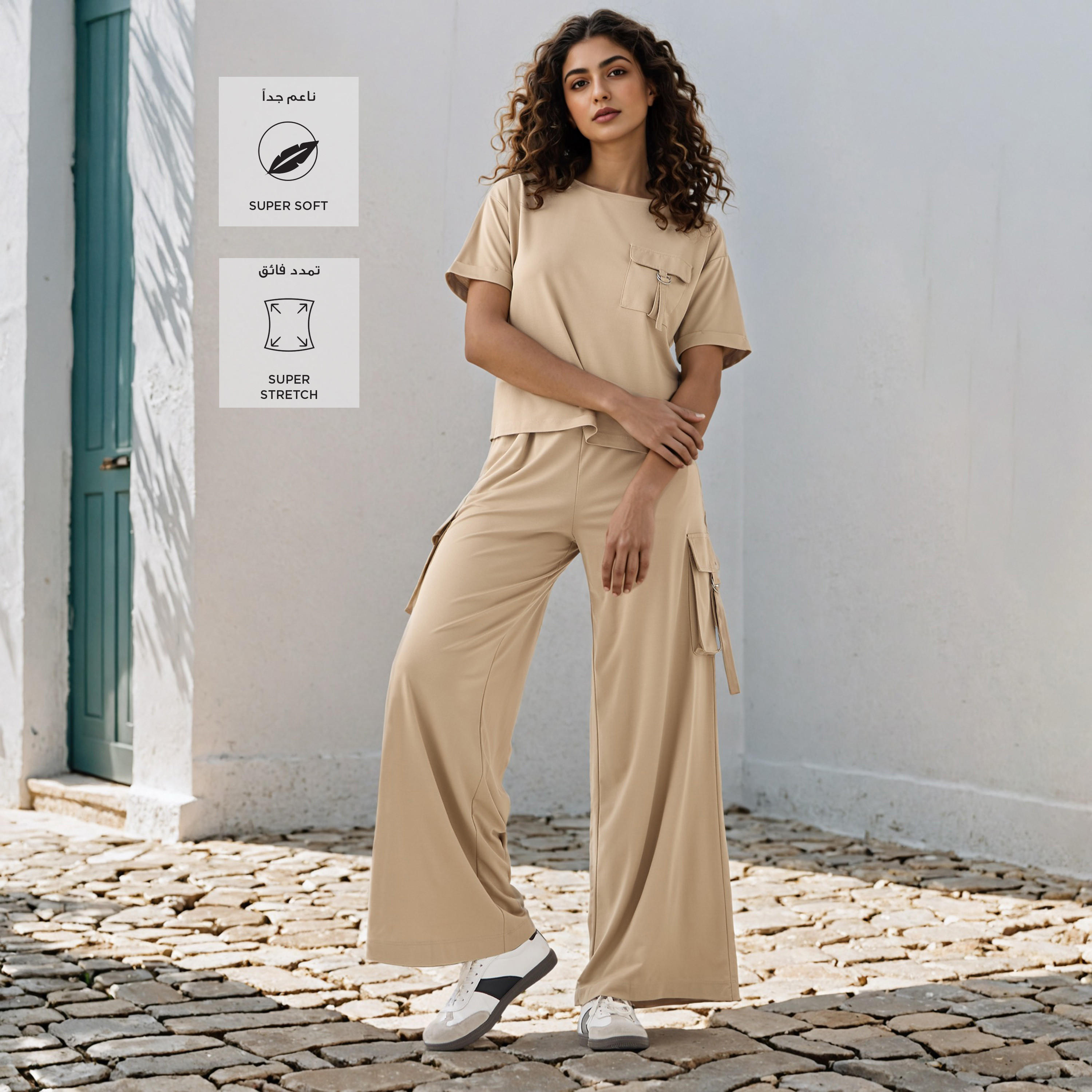 Flap Pocket Detail T-shirt-women-clothing-tshirts-image-2