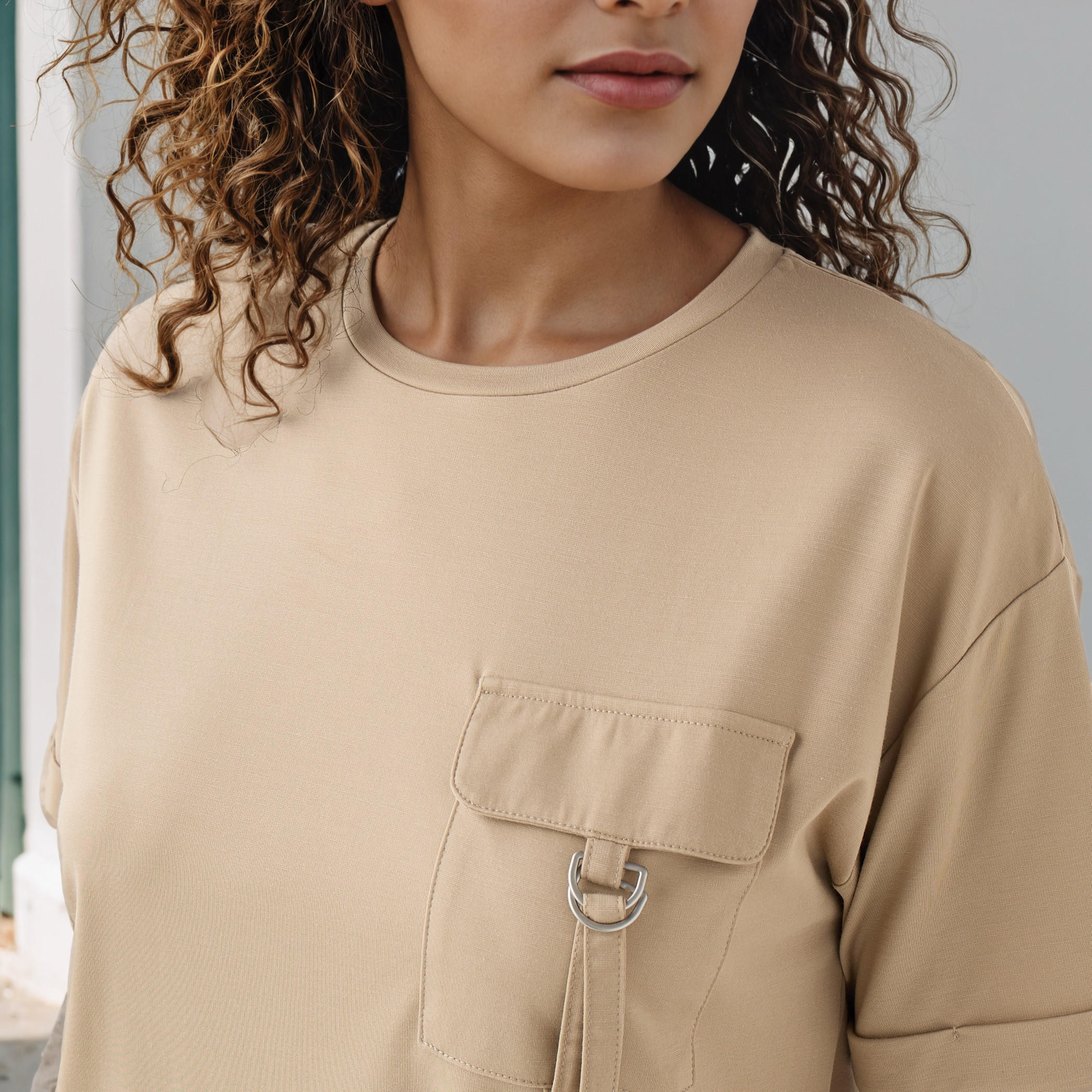 Flap Pocket Detail T-shirt-women-clothing-tshirts-image-4