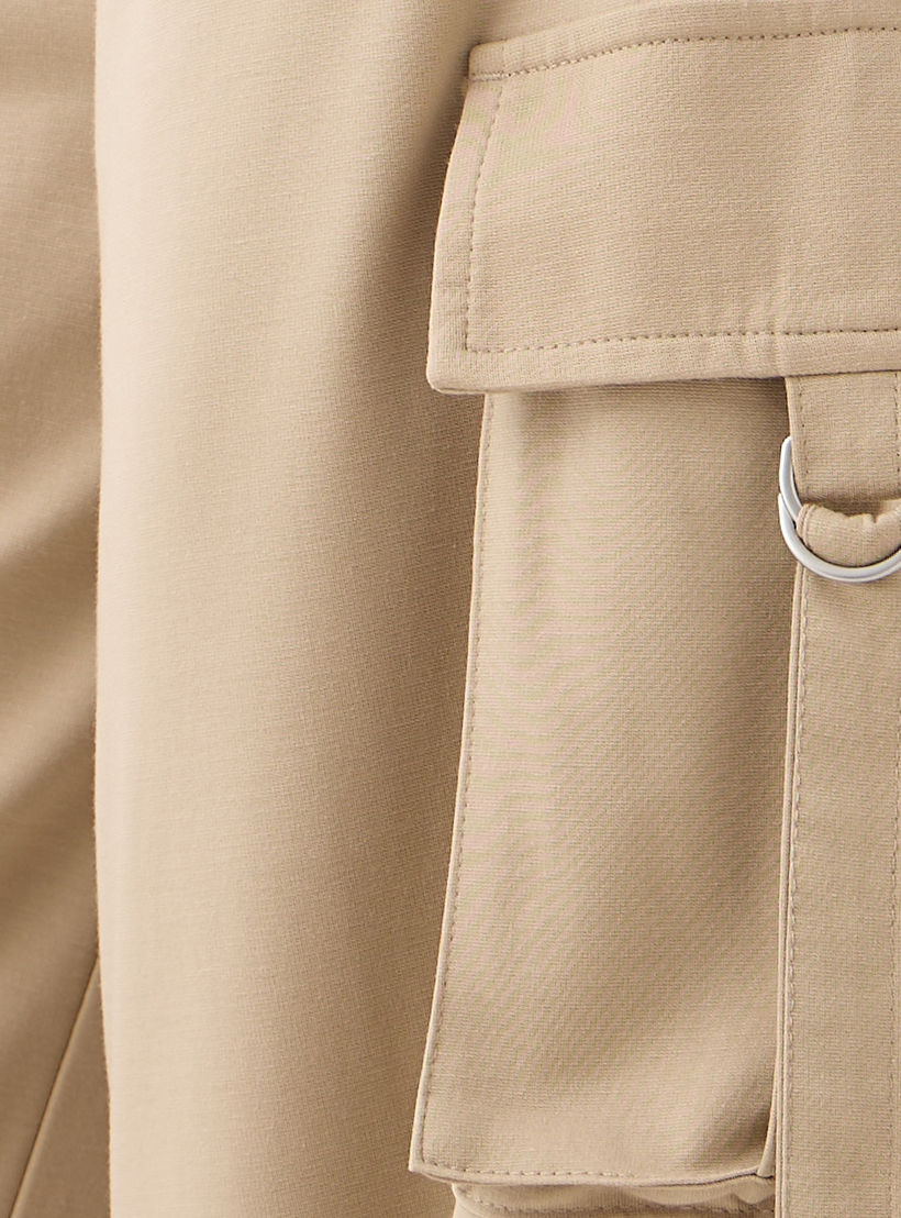 بنطلون كارجو بقصة عادية وإغلاق برباط-women-clothing-bottoms-trousers-image-1