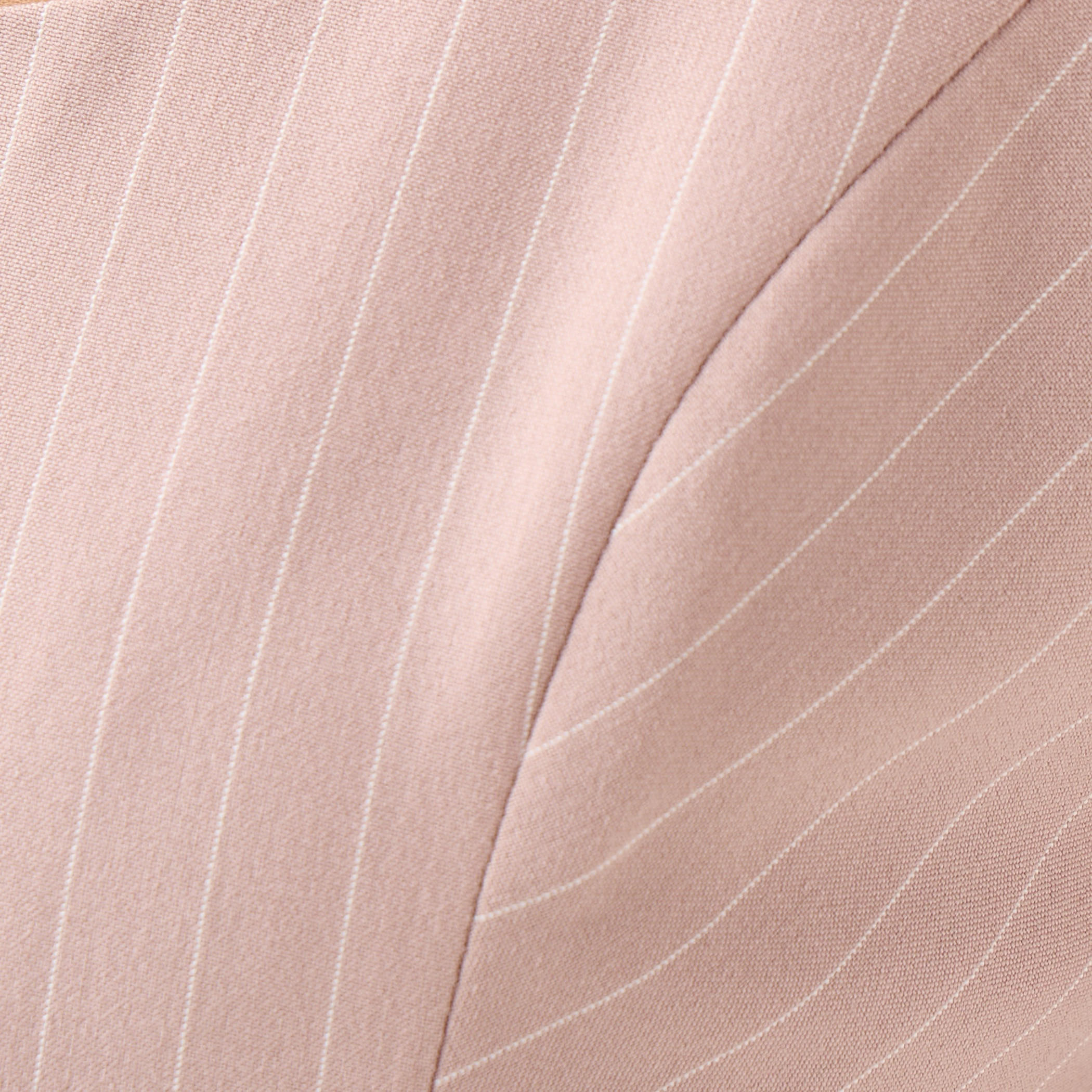 Striped Round Neck Linen Blend  Waistcoat-women-winterwear-coatsandjackets-waistcoats-image-5