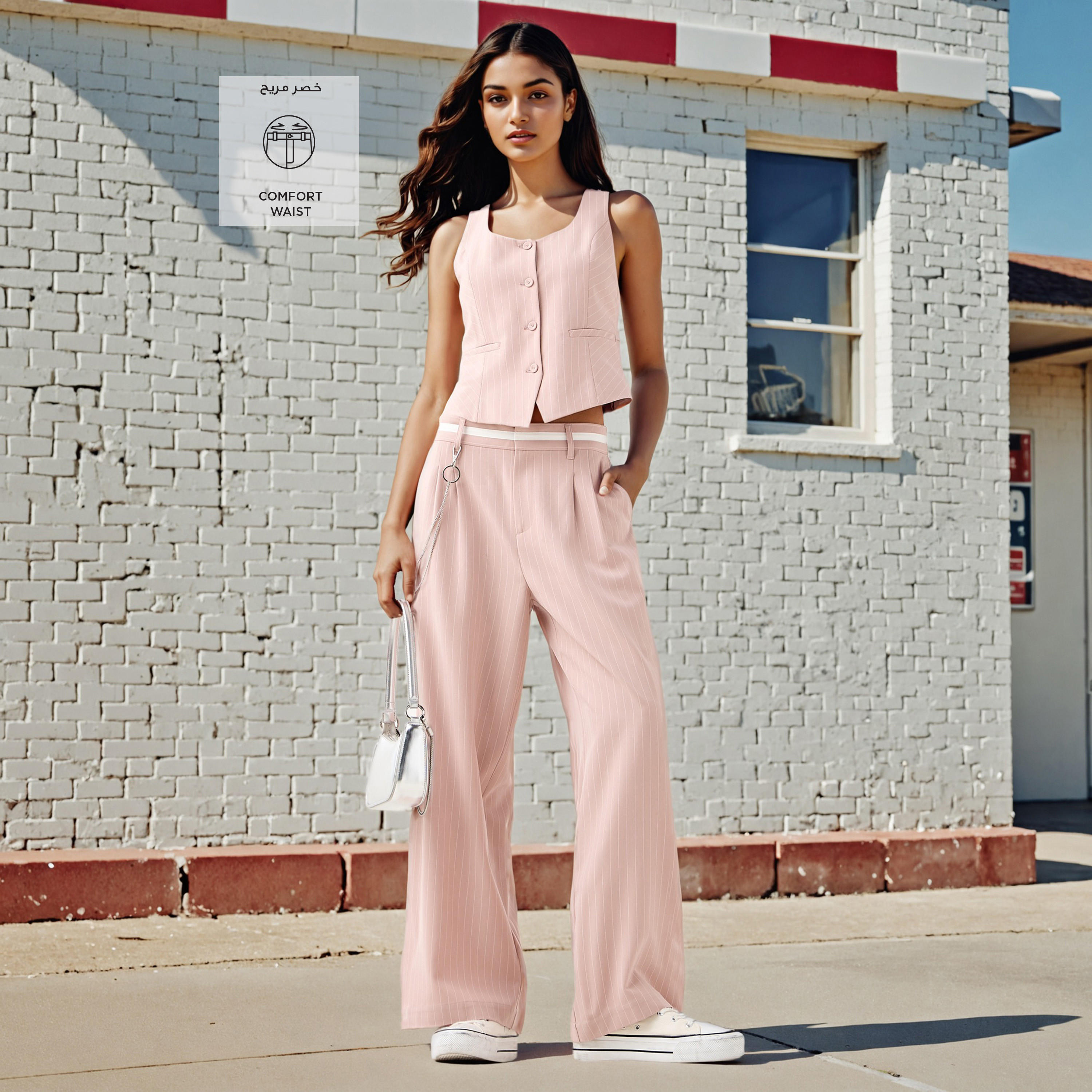Striped Wide-Leg Linen Blend Pants with Pockets-women-clothing-bottoms-trousers-image-2