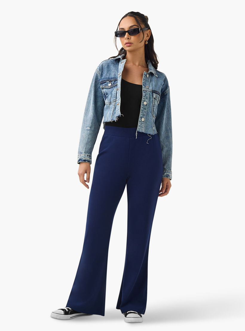 Solid Flared Flexi Waist Leggings-women-clothing-bottoms-leggings-image-3