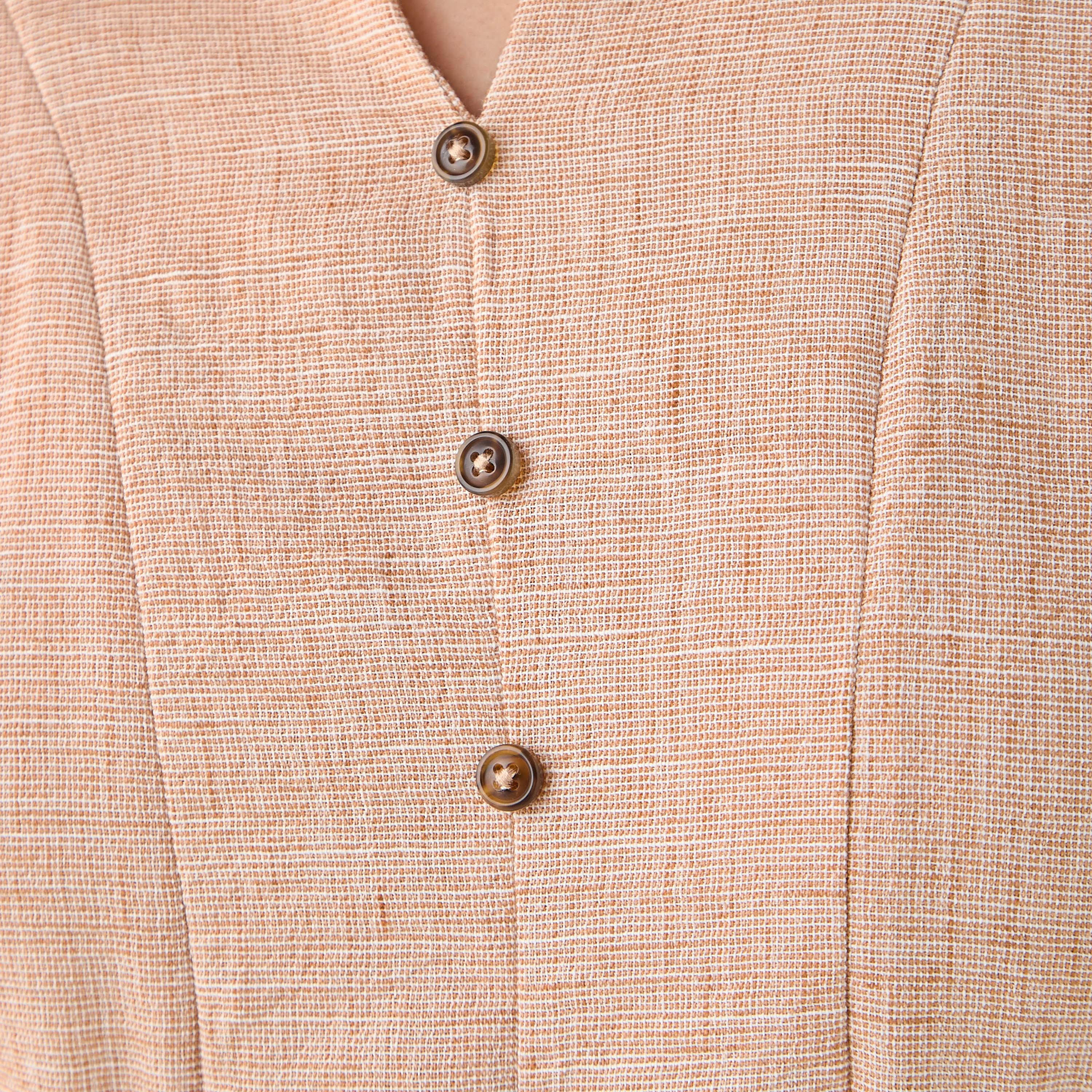 Belted Shirt Dress with Extended Short Sleeves-women-clothing-dresses-image-5