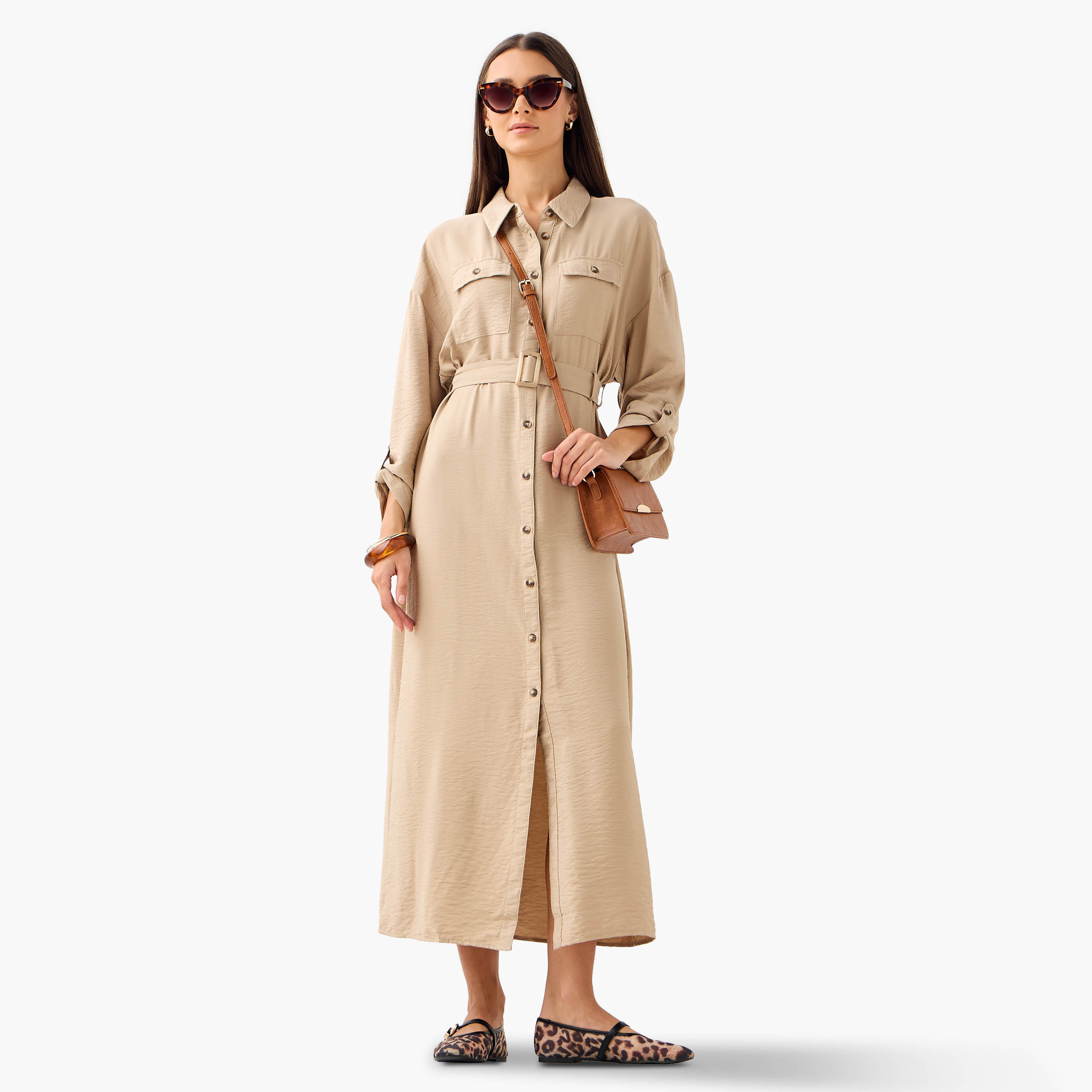 فستان قميص ماكسي بجيوب مع حزام قابل للفصل-women-clothing-dresses-image-1