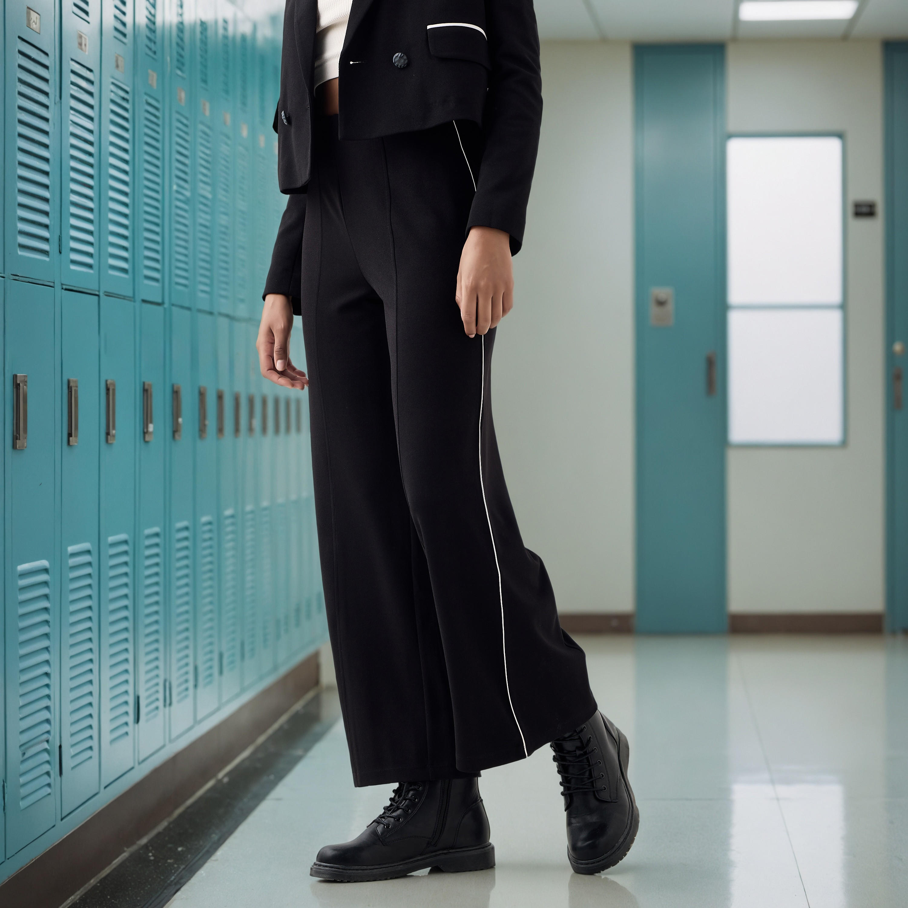 Regular Fit Flexi Waist Pants-women-clothing-bottoms-trousers-image-1