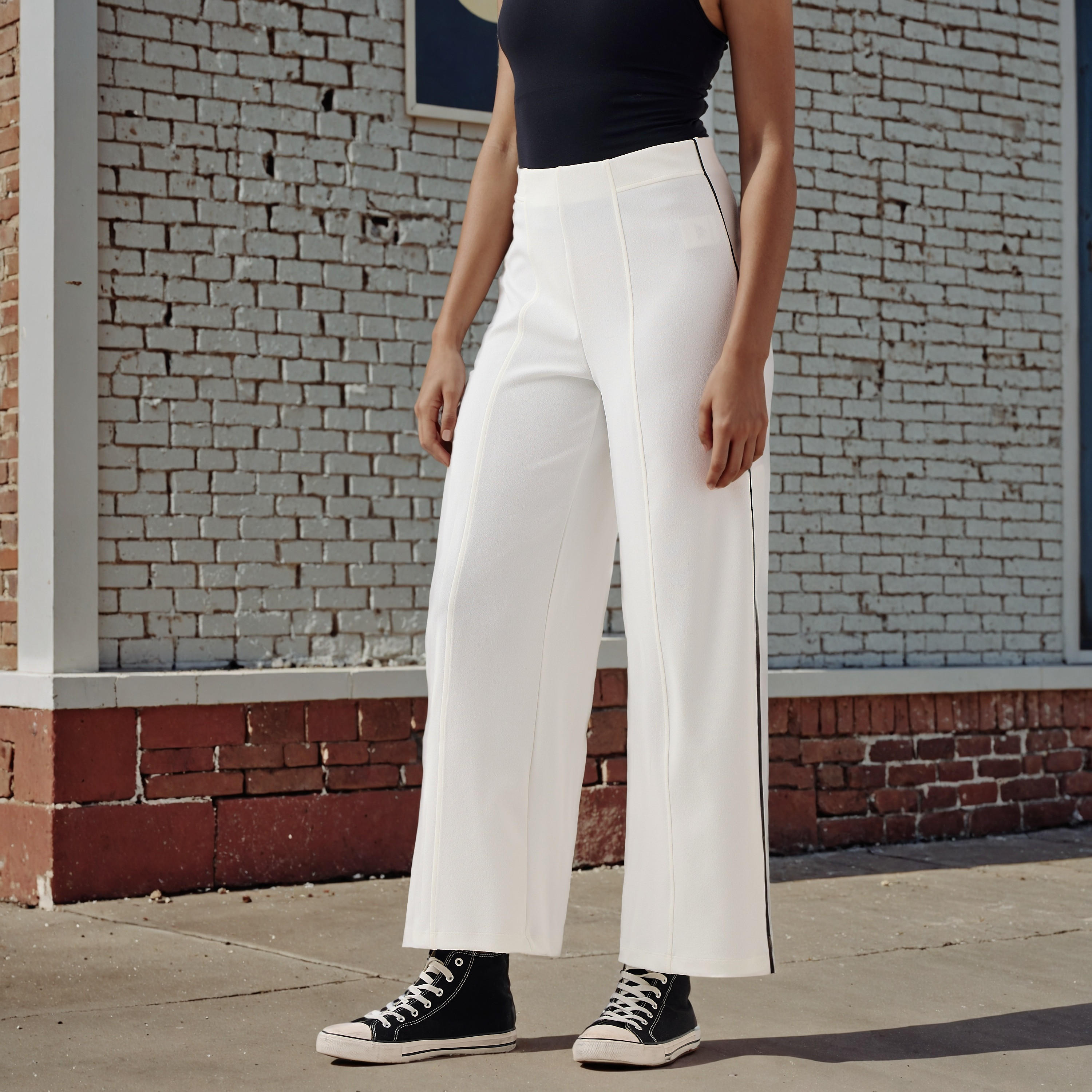 بنطلون قصة عادية بخصر مرن-women-clothing-bottoms-trousers-image-5