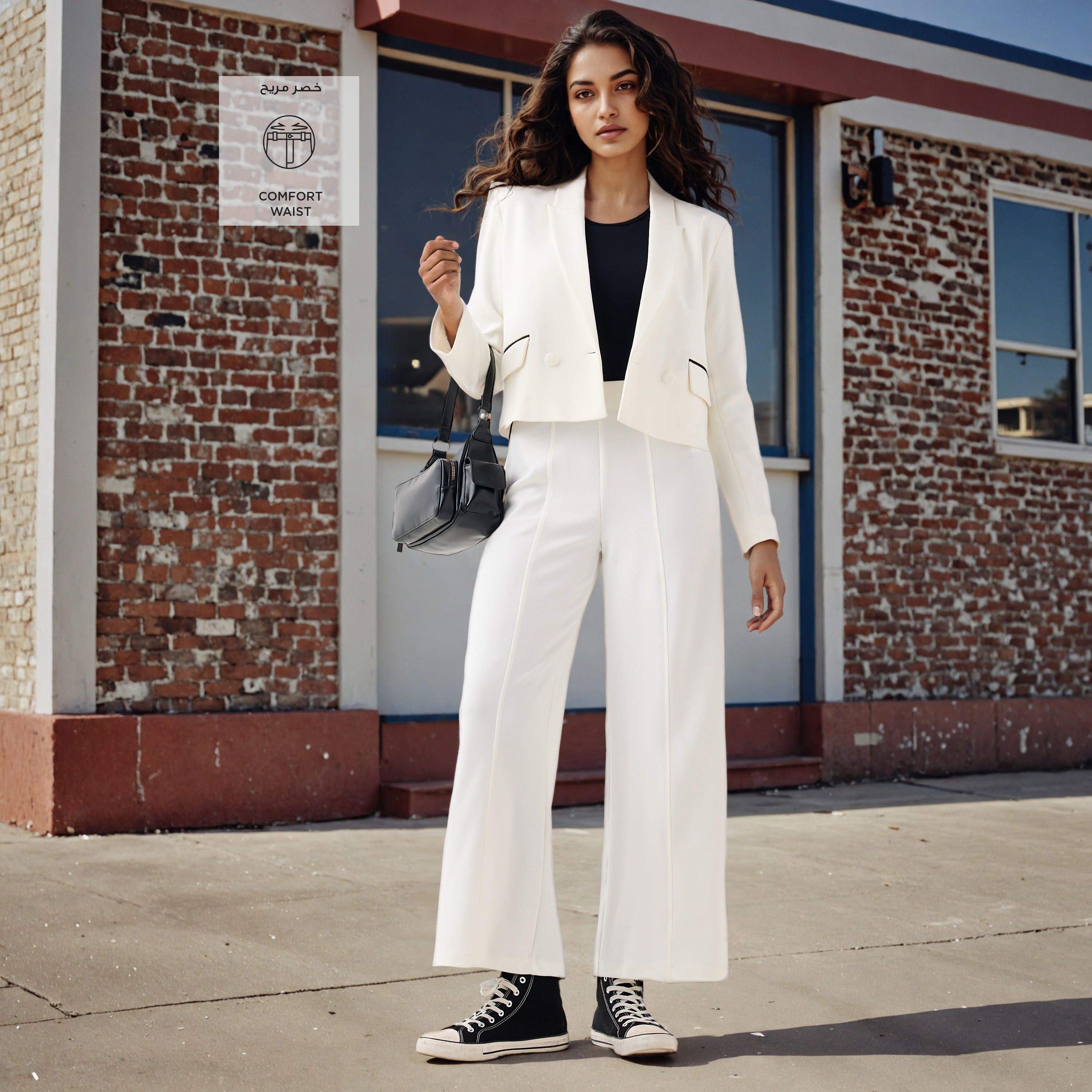 بنطلون قصة عادية بخصر مرن-women-clothing-bottoms-trousers-image-4