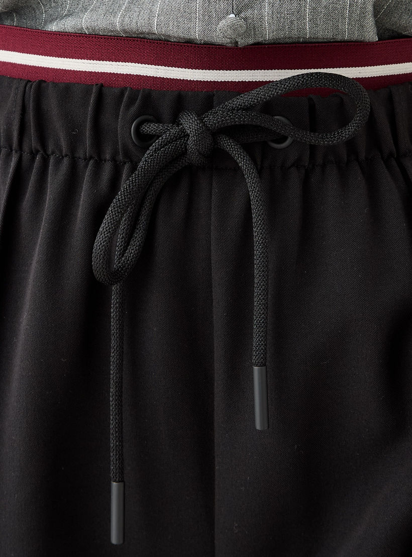 بنطلون بقصة عادية وخصر مرن ورباط-women-clothing-bottoms-trousers-image-5