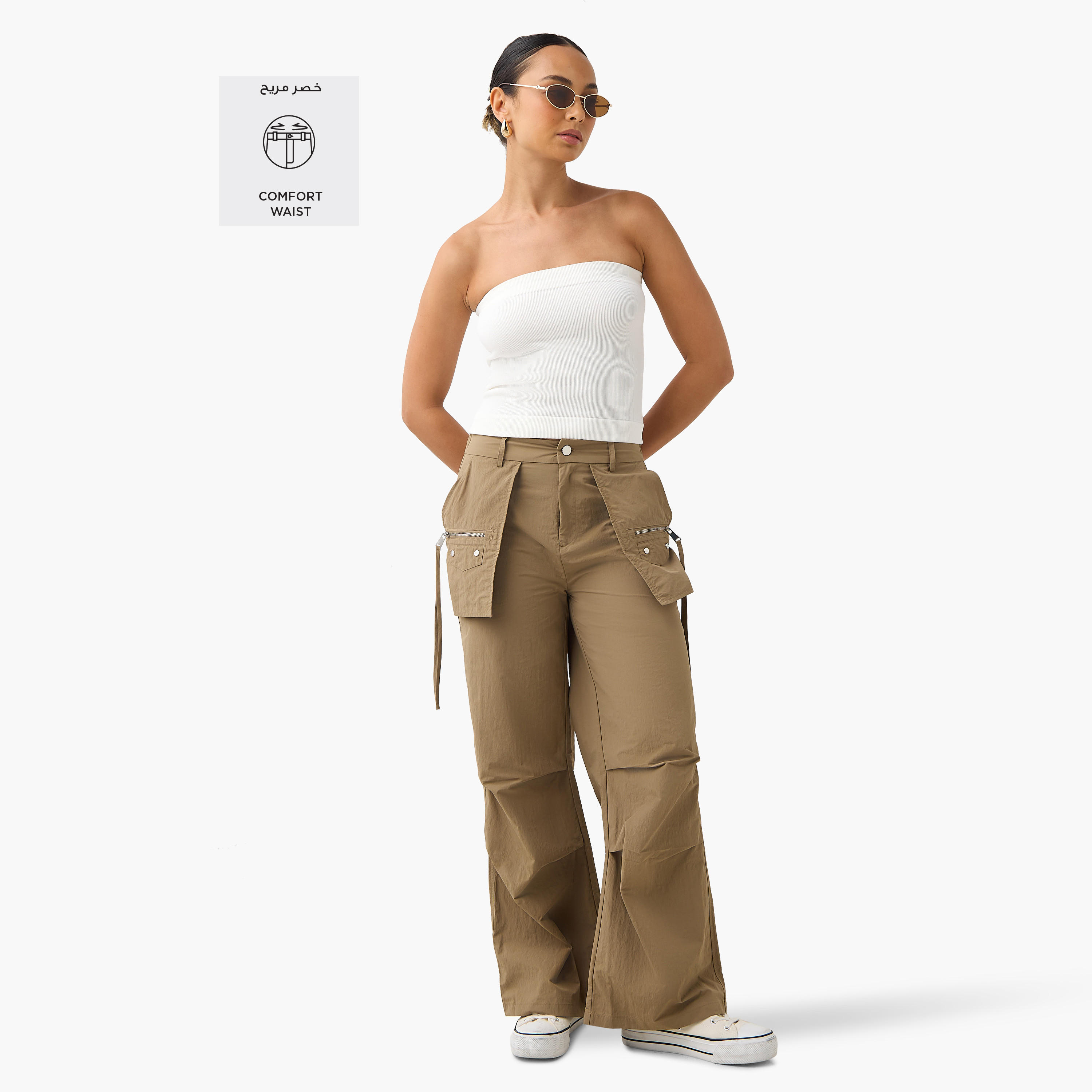 Regular Fit Pants with Pockets-women-clothing-bottoms-trousers-image-2