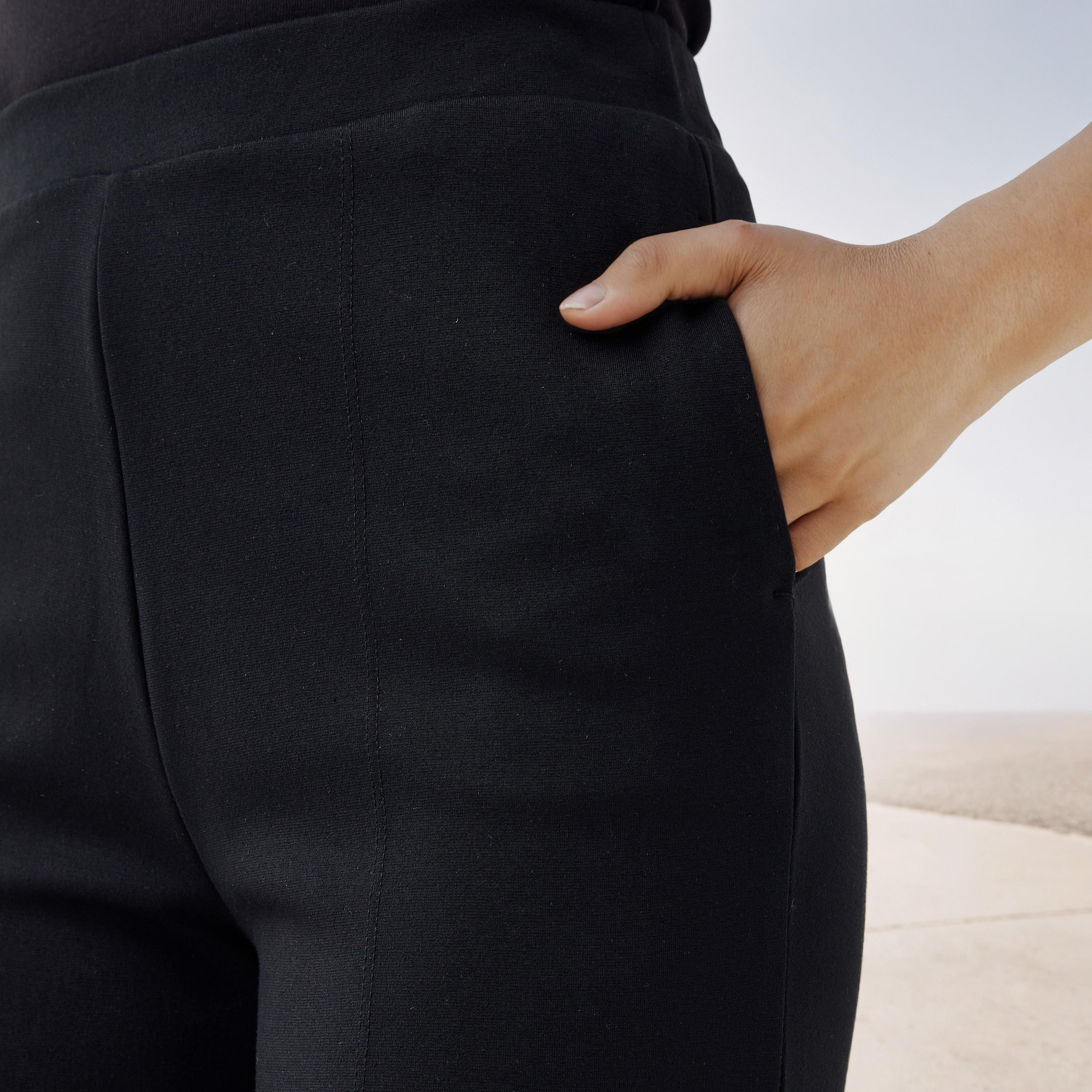 Regular Fit Mid Rise Flexi Waist Pants with Pockets-women-clothing-bottoms-trousers-image-4