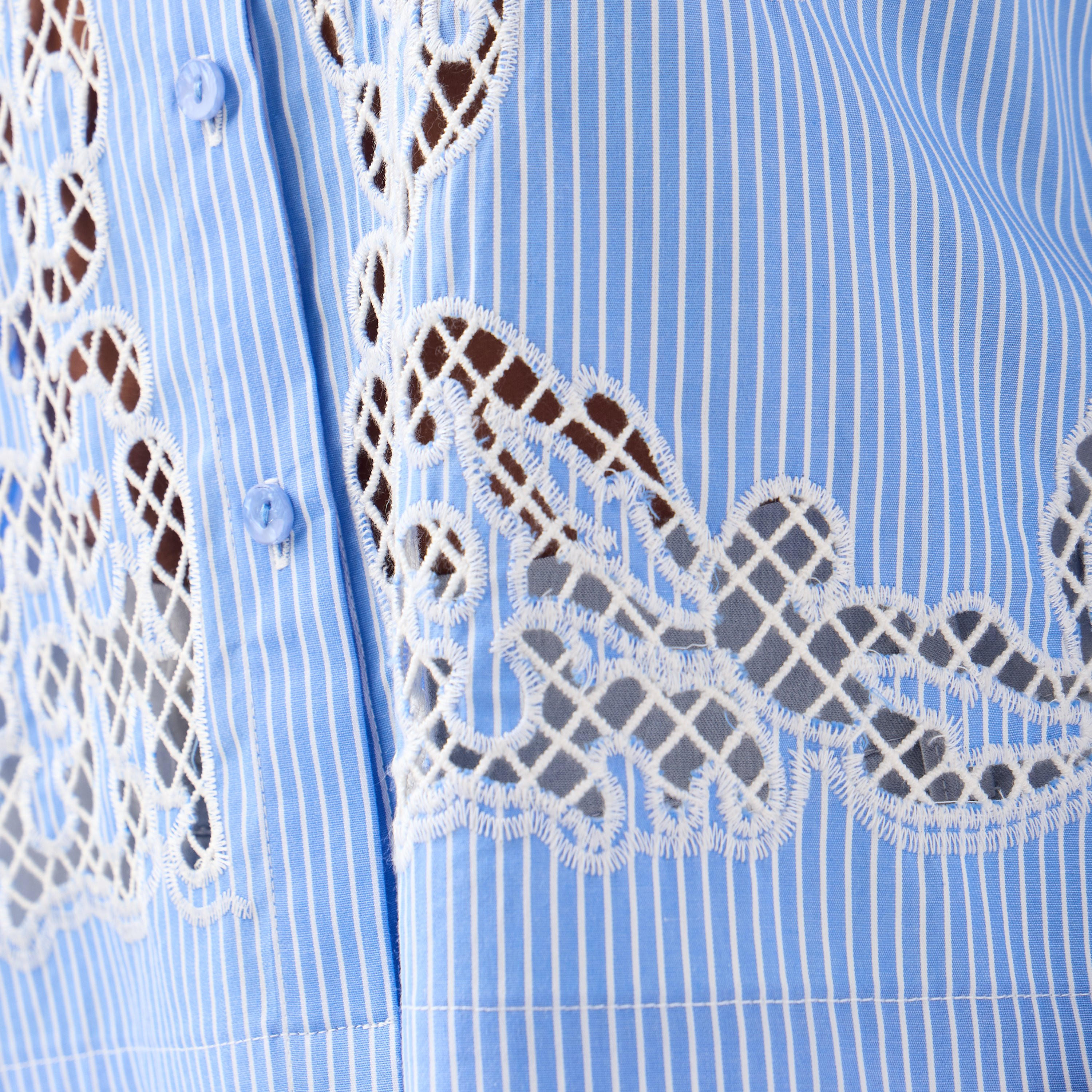قميص مخطط بأكمام طويلة وتفاصيل مفرغة-women-clothing-shirtsandblouses-shirts-image-2