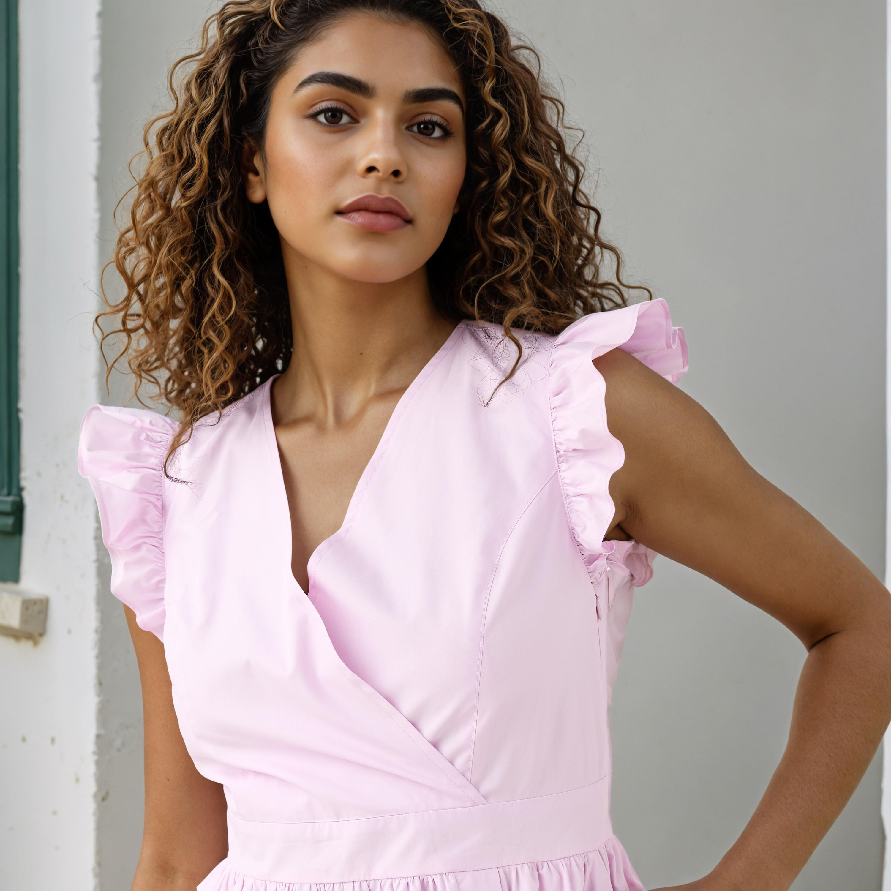 Ruffled Sleeveless Cotton Dress-women-clothing-dresses-image-4