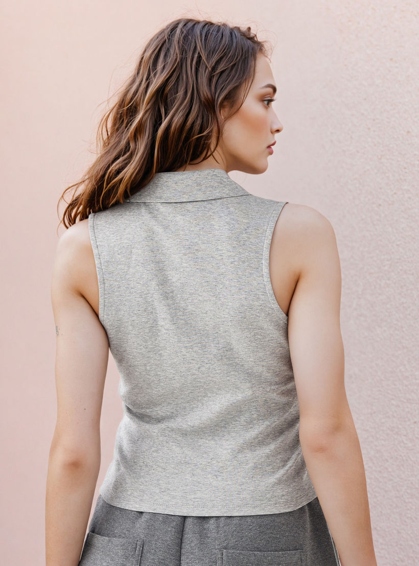 بلوزة تانك بولو بسحّاب إغلاق-women-clothing-tshirts-image-3