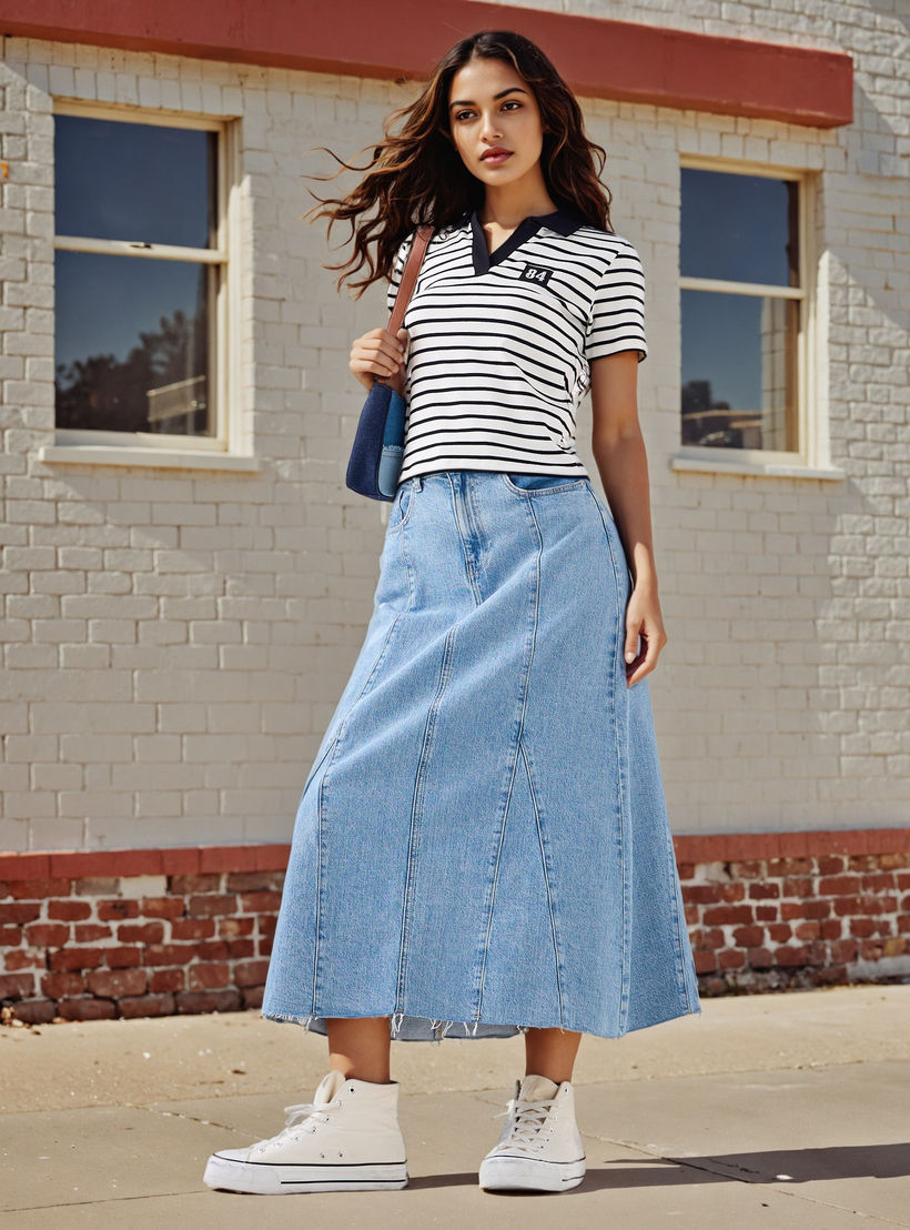 Striped Polo Crop Top-women-clothing-tshirts-image-2