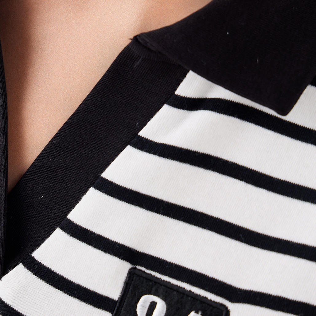 Striped Polo Crop Top-women-clothing-tshirts-image-5