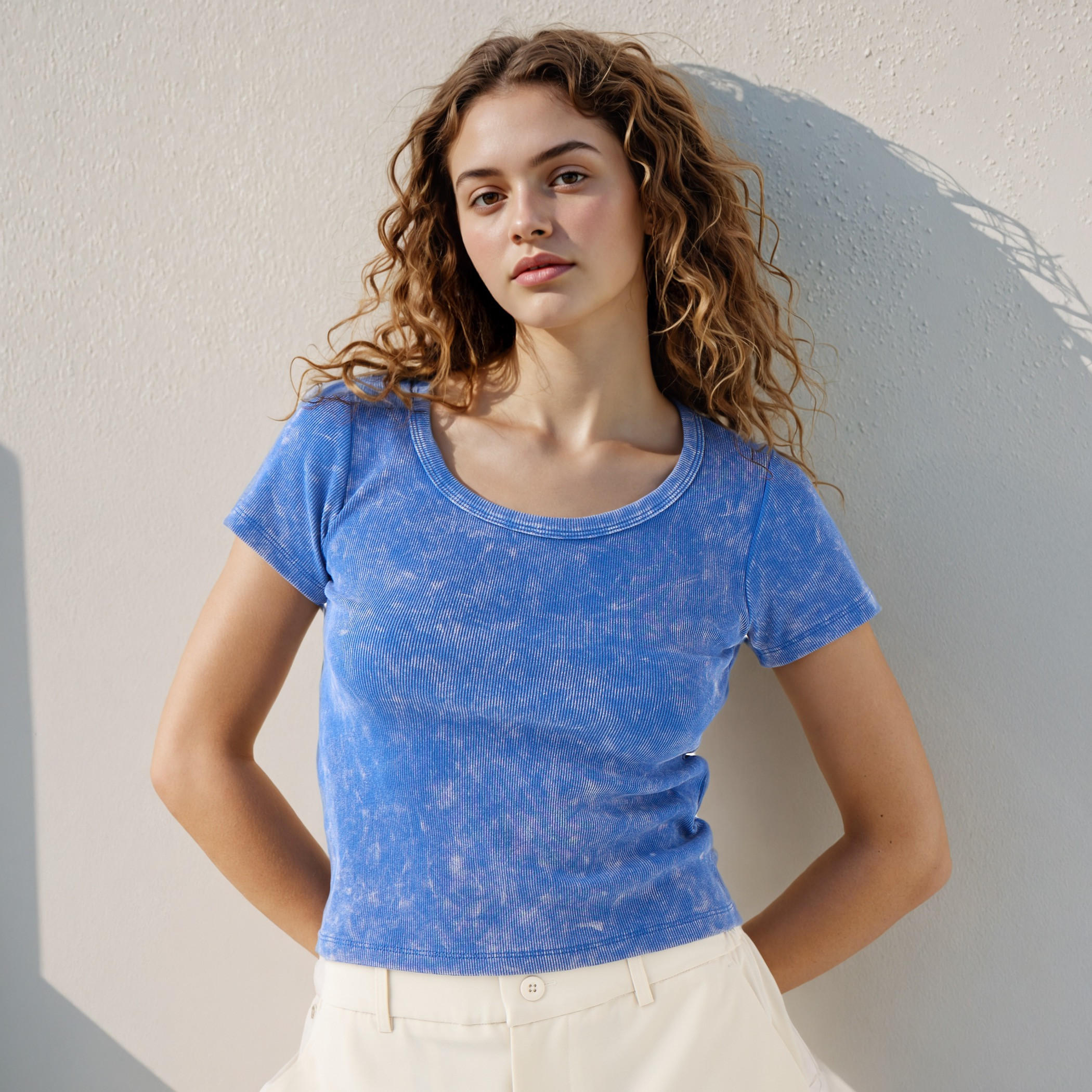 Ribbed Crop Top with Scoop Neck-women-clothing-tshirts-image-1
