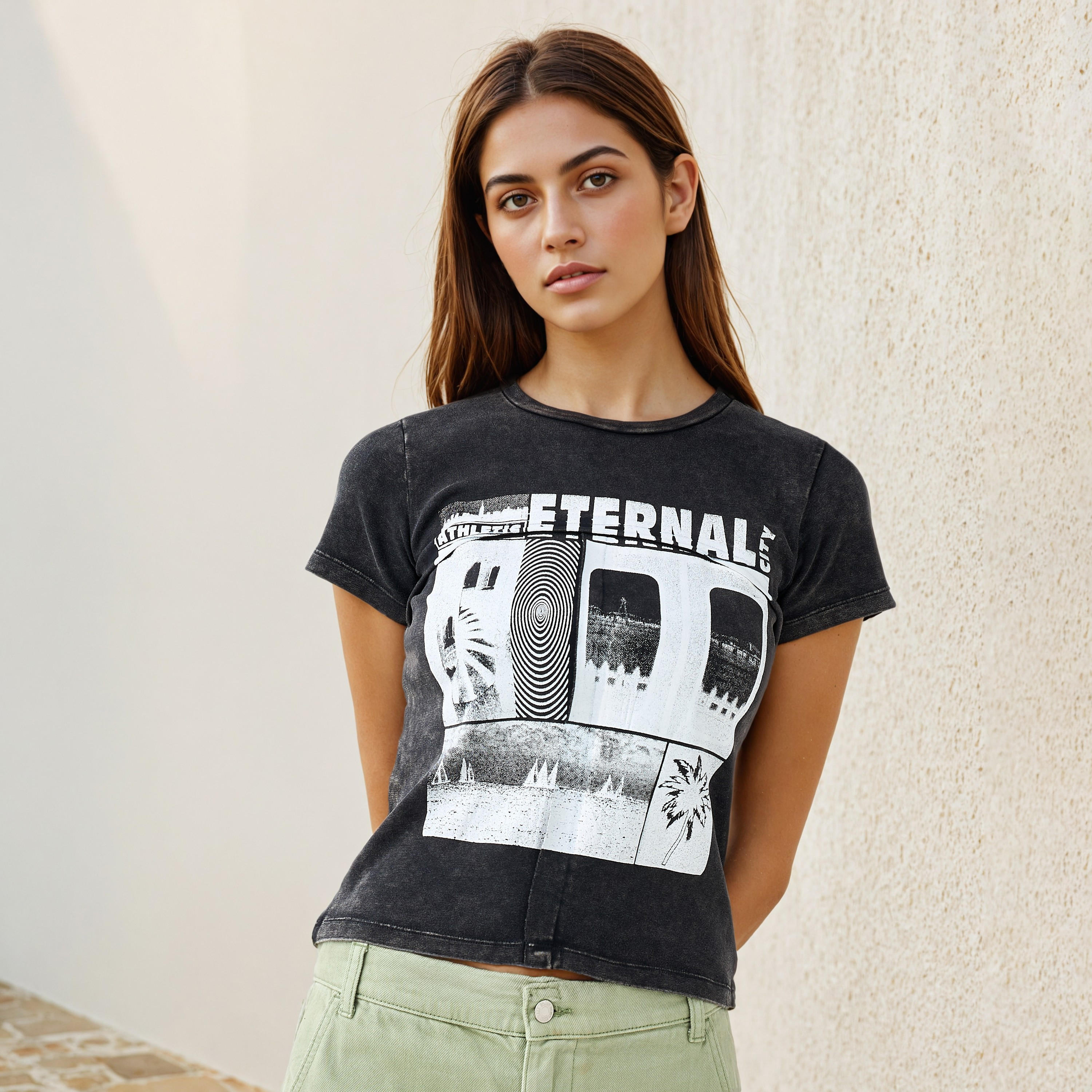 Typographic Print T-shirt-women-clothing-tshirts-image-1
