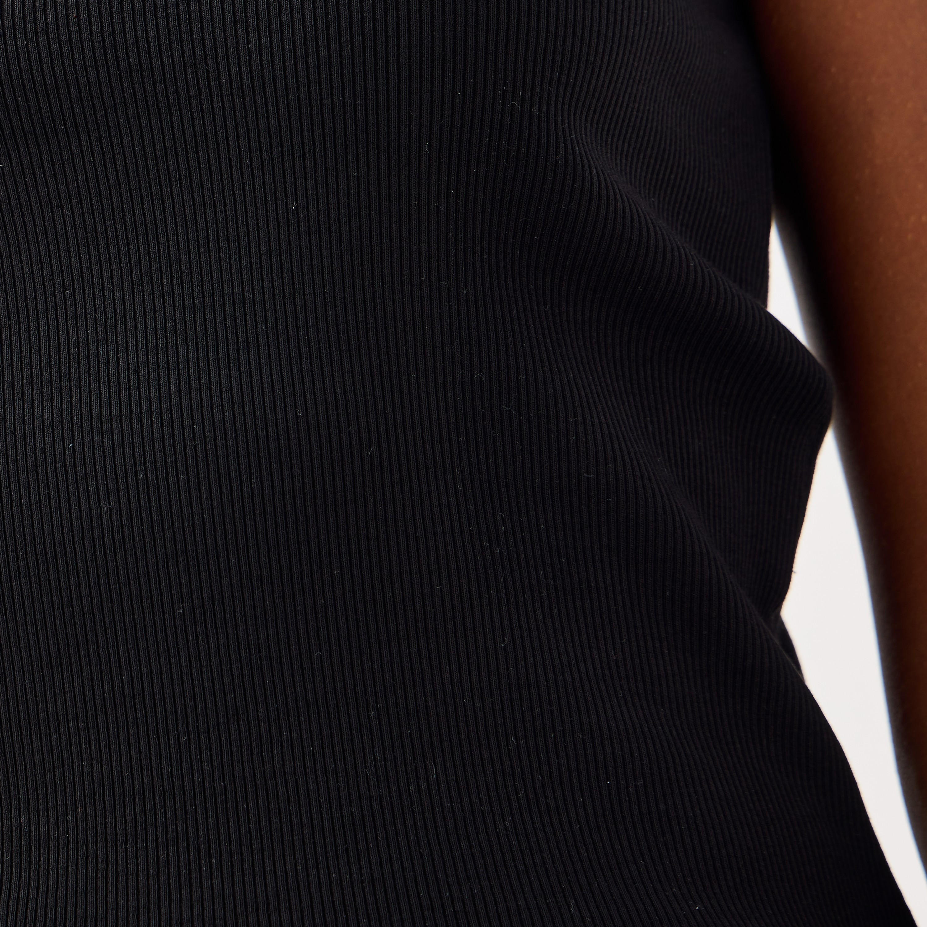 Ribbed Henley Neck T-shirt-women-clothing-tshirts-image-5