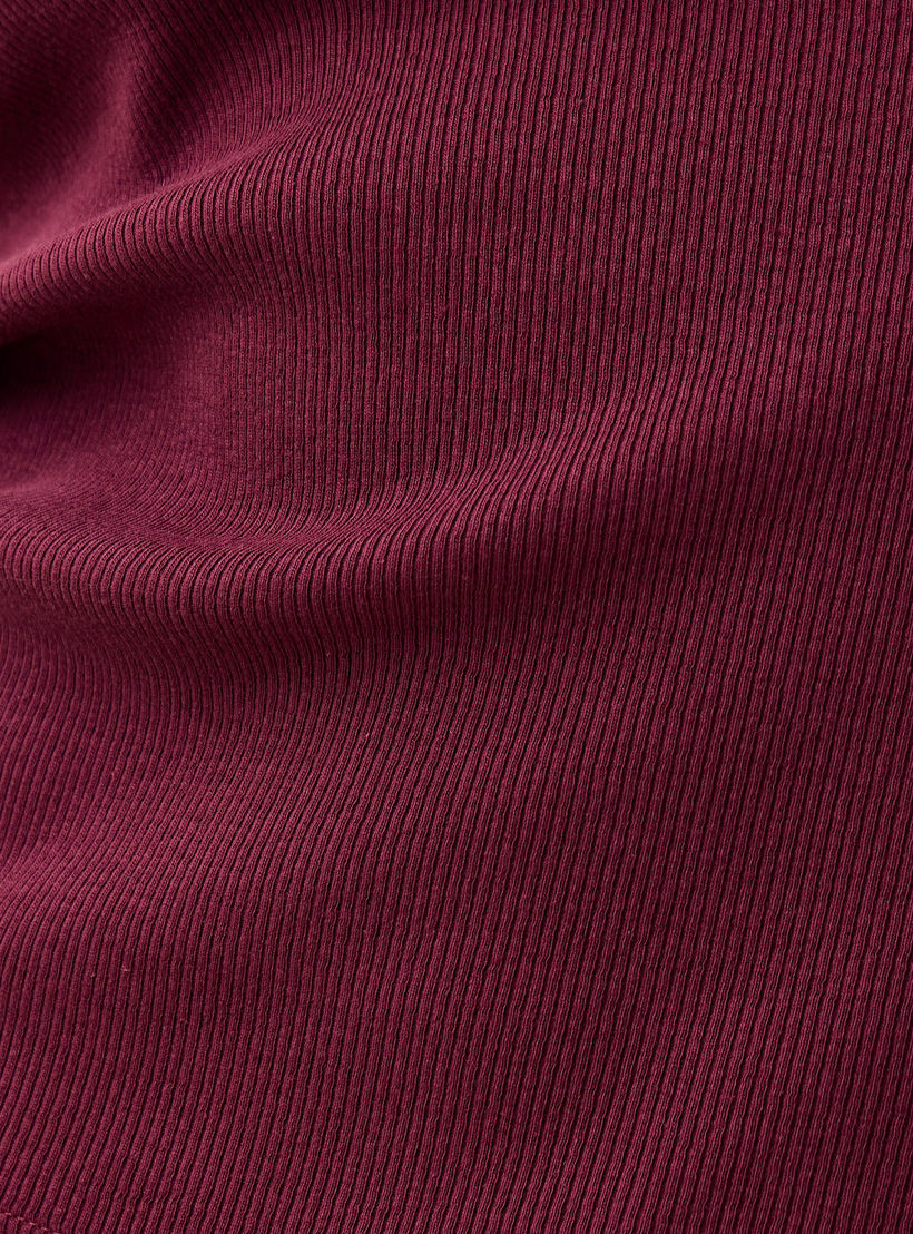 Ribbed Henley Neck T-shirt-women-clothing-tshirts-image-5