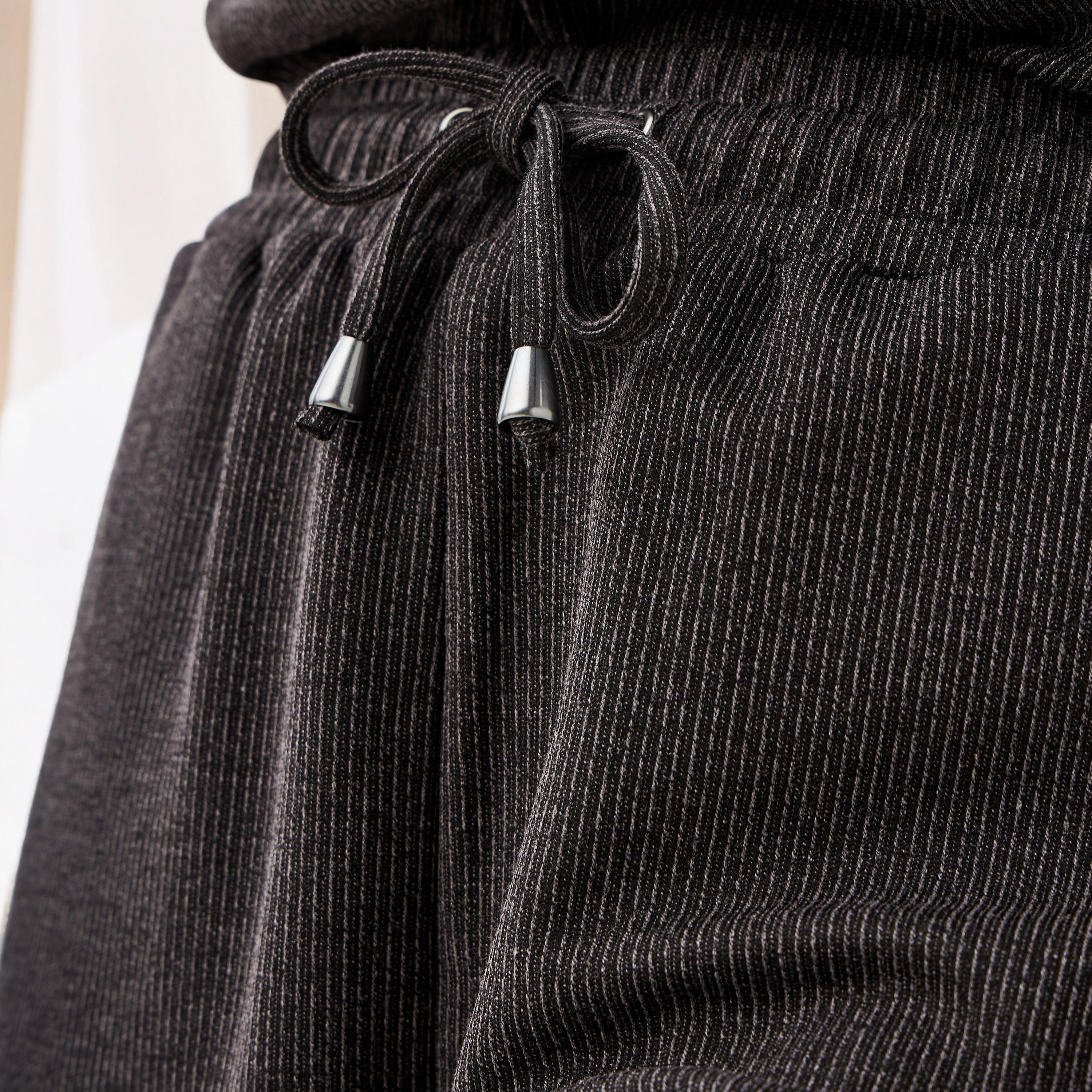 بنطلون رياضي مضلع بساق واسعة مع جيوب-women-clothing-bottoms-joggers-image-5