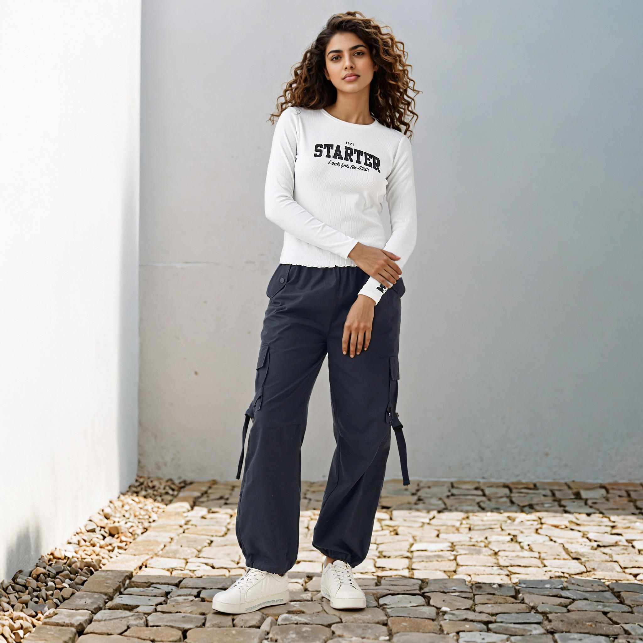 Typographic Embroidered Ribbed T-shirt-women-clothing-tshirts-image-2