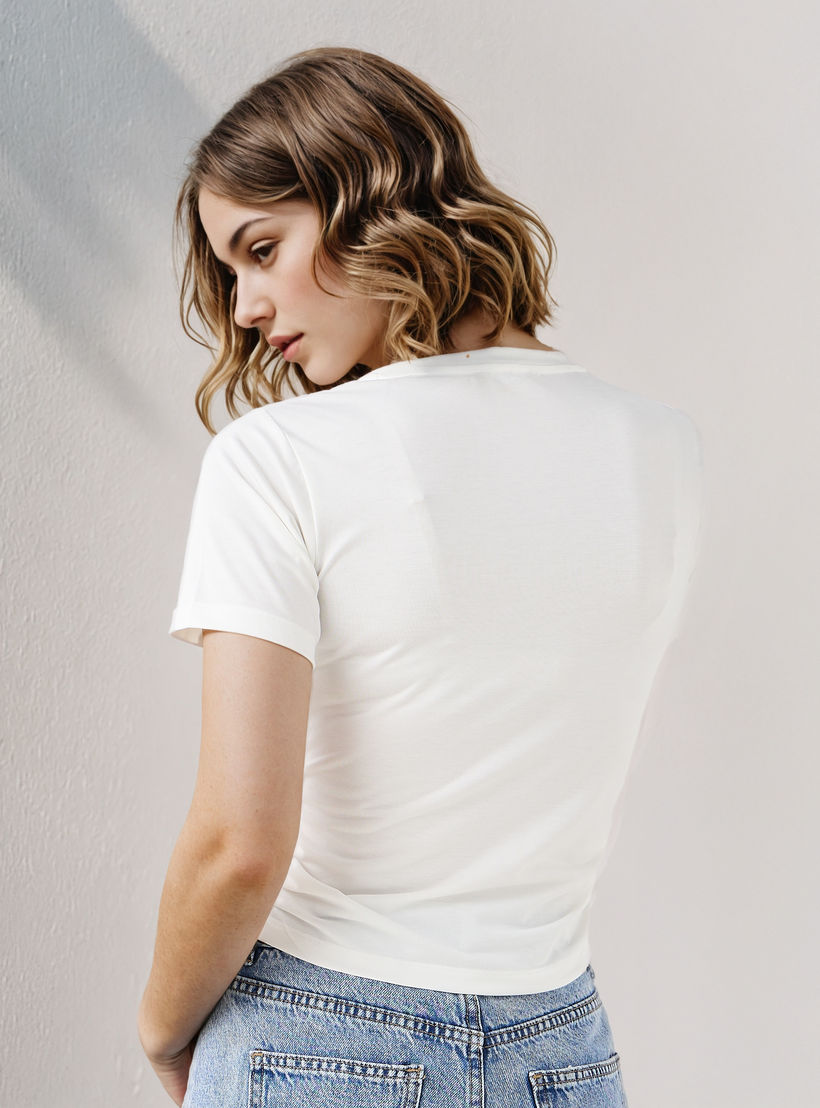Embellished Ruched T-shirt-women-clothing-tshirts-image-3
