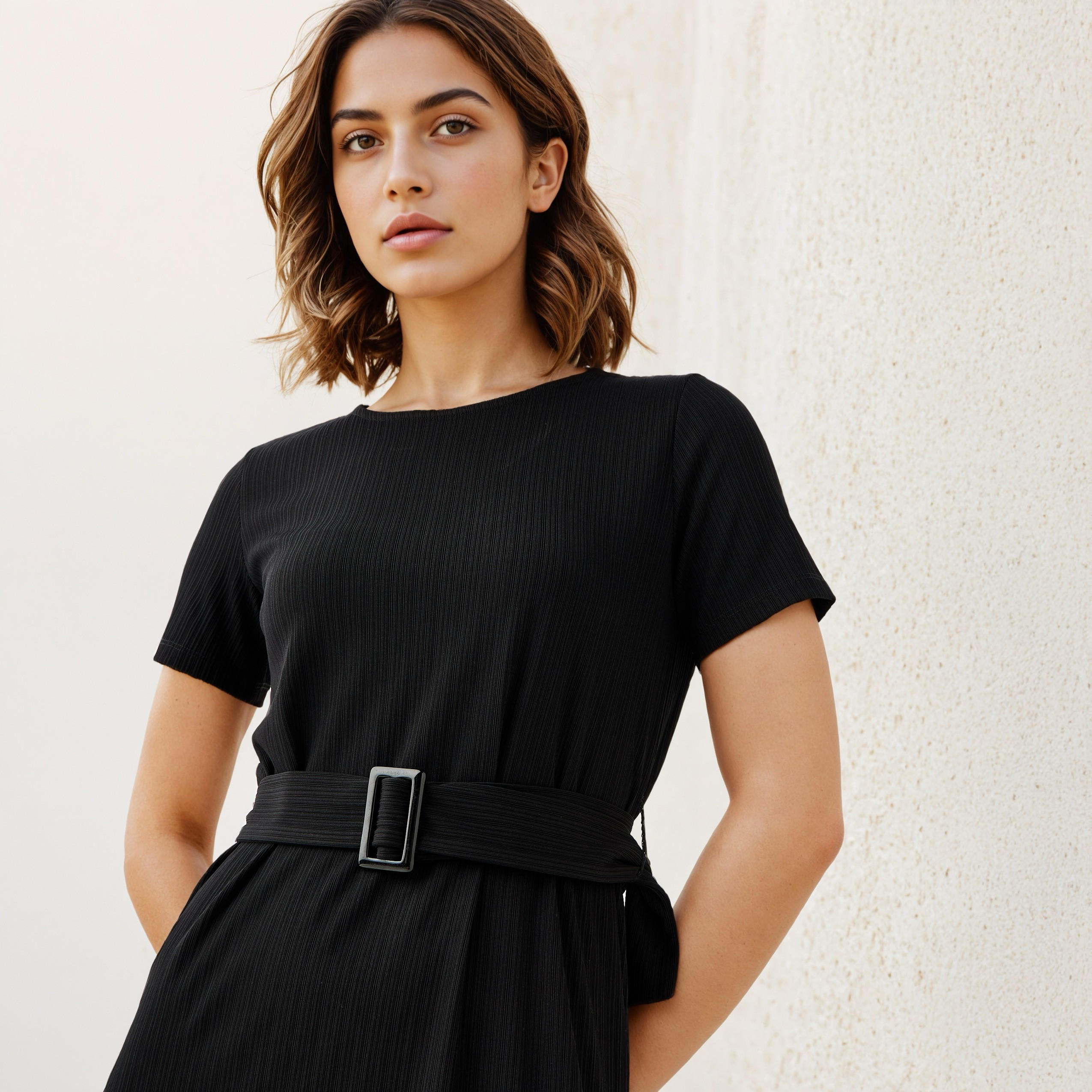 Ribbed Midi Dress with Detachable Belt-women-clothing-dresses-image-4