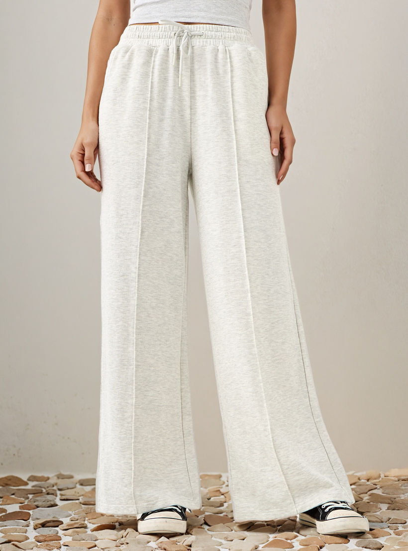 بنطلون بقصة عادية وخصر مرن وجيوب-women-clothing-bottoms-joggers-image-1