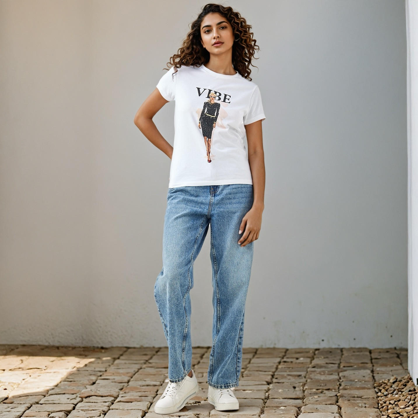 Printed Crew Neck T-shirt-women-clothing-tshirts-image-2