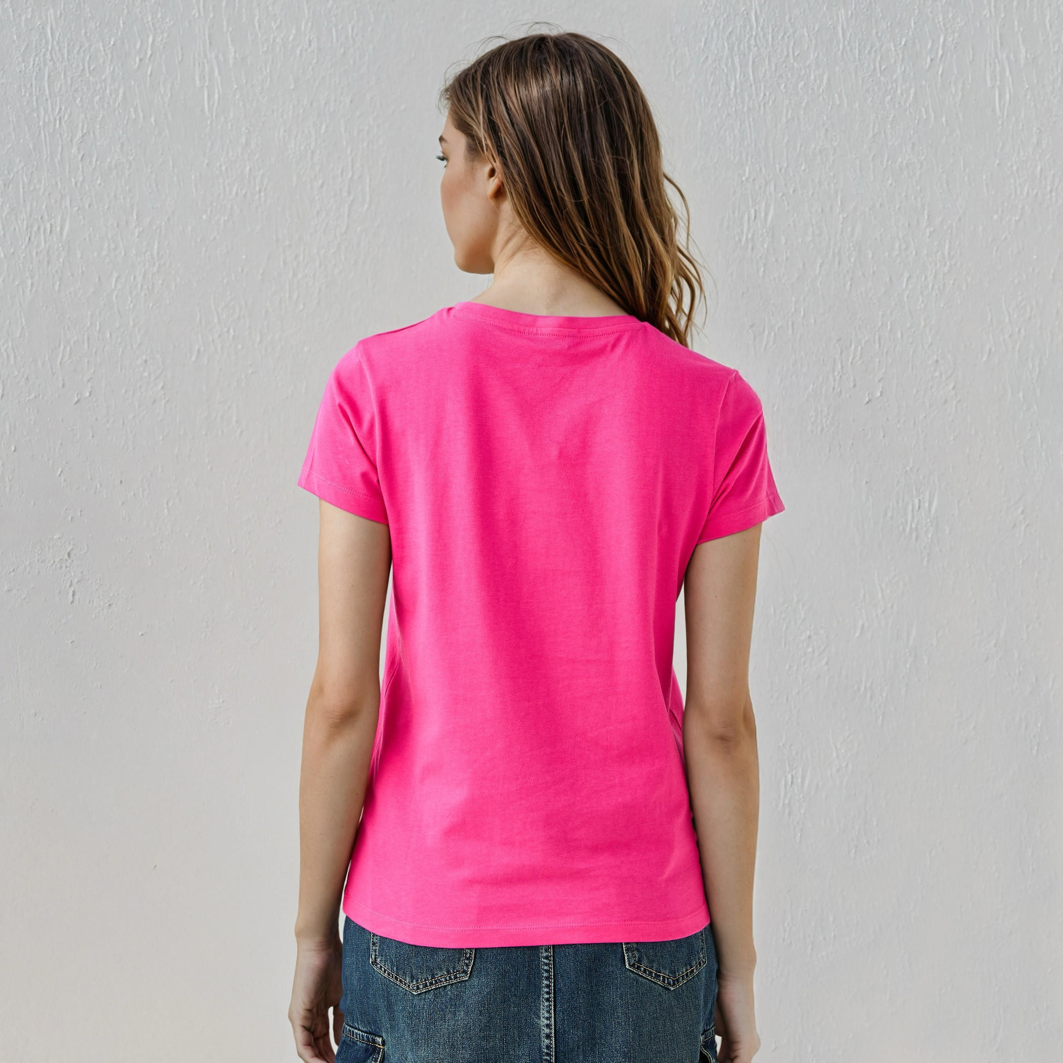 Applique Detail Crew Neck T-shirt-women-clothing-tshirts-image-3