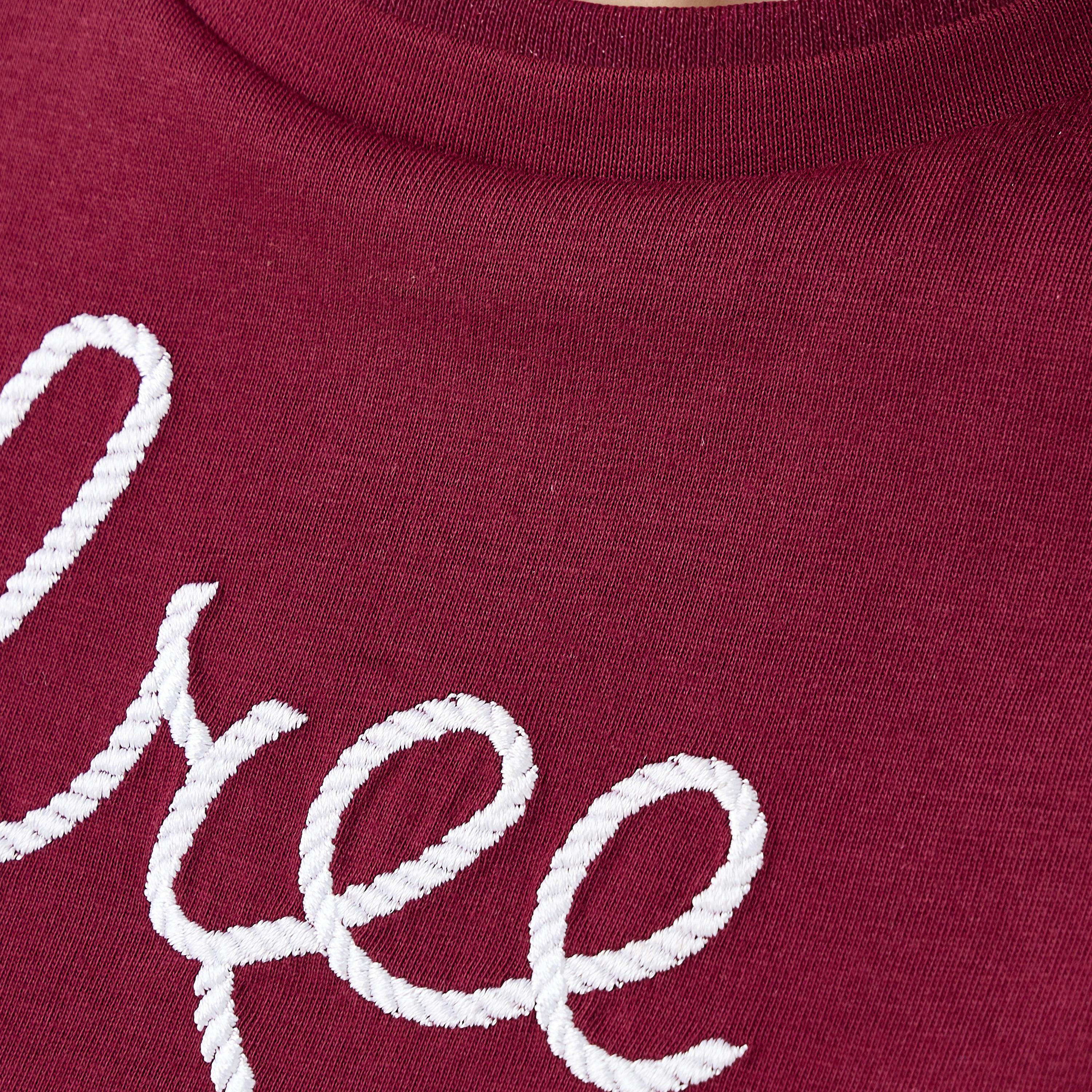 Embroidered Crew Neck T-shirt-women-clothing-tshirts-image-5