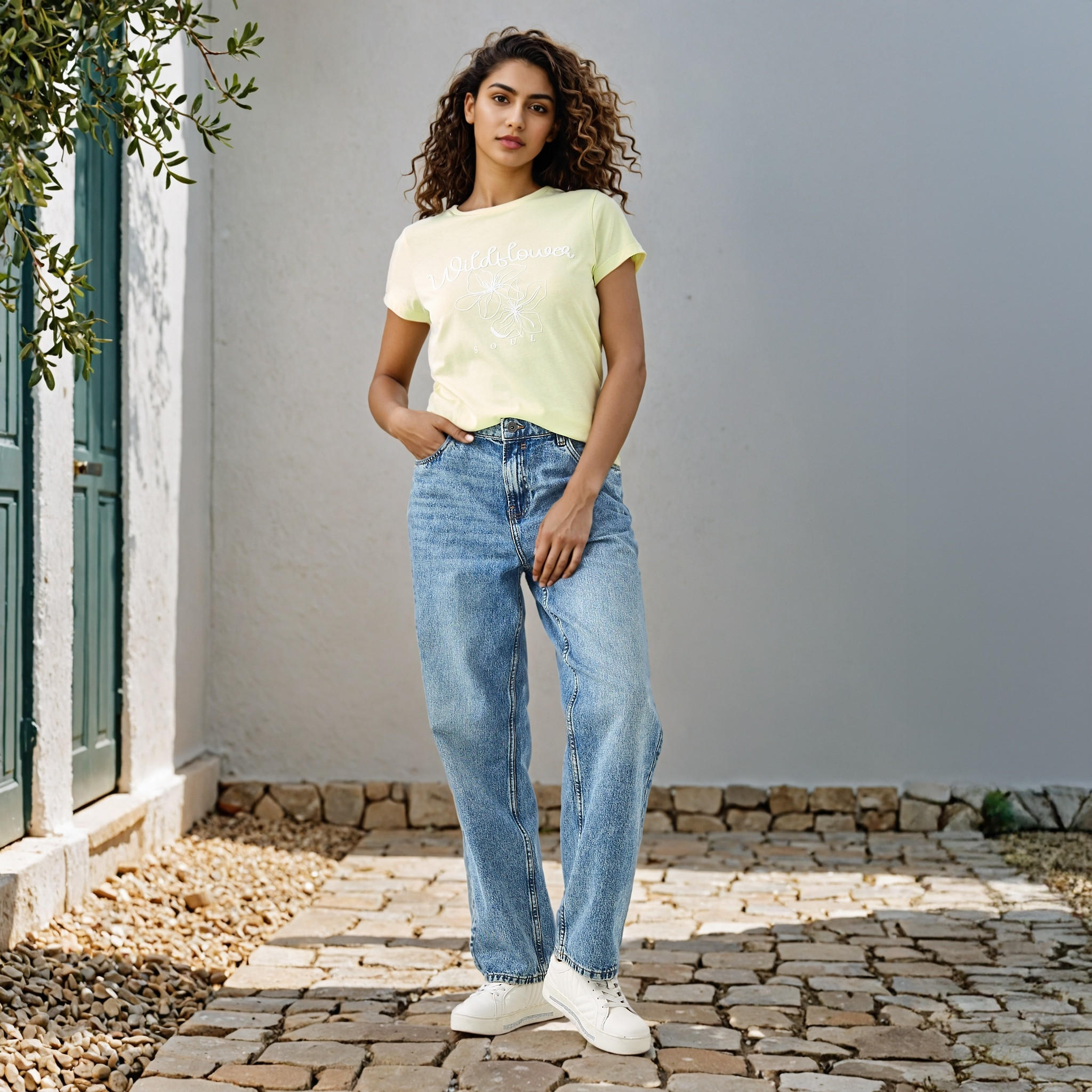 Floral Print Crew Neck T-shirt-women-clothing-tshirts-image-2
