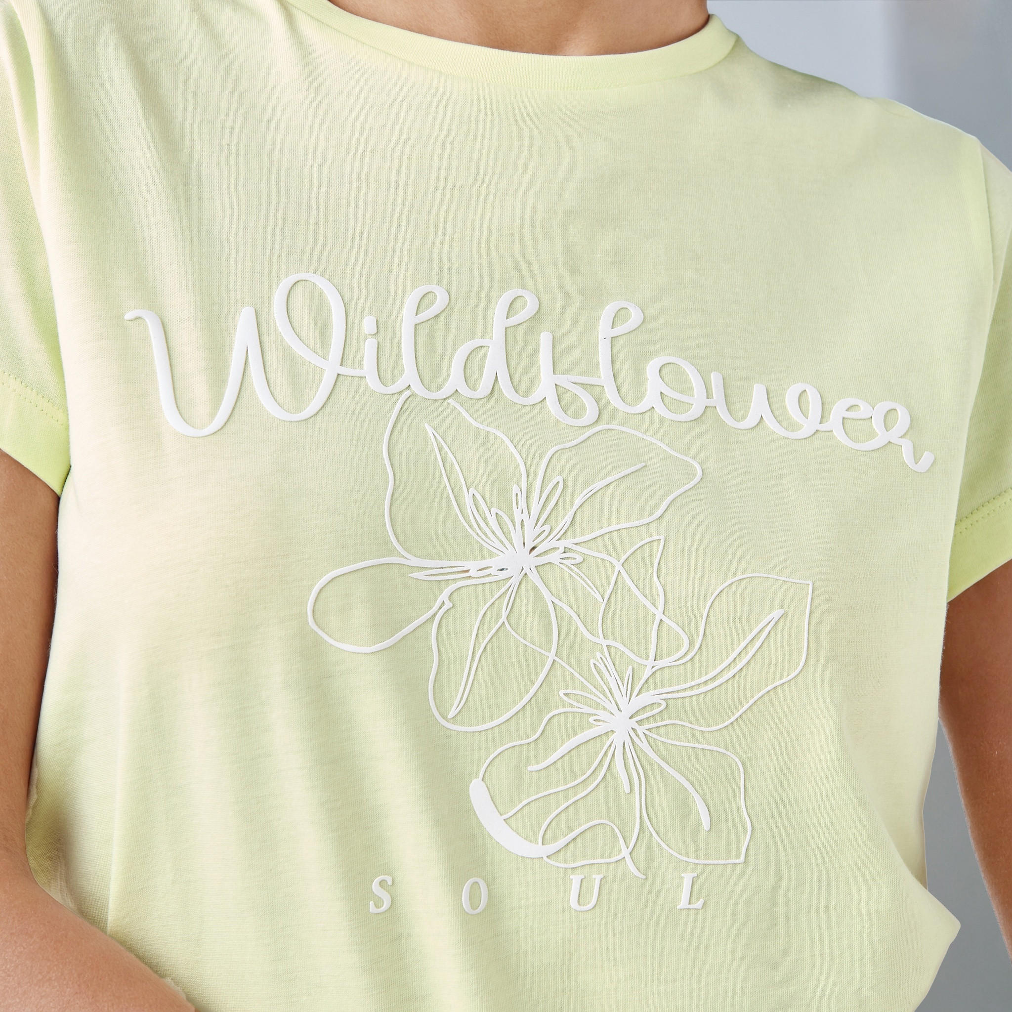 Floral Print Crew Neck T-shirt-women-clothing-tshirts-image-4