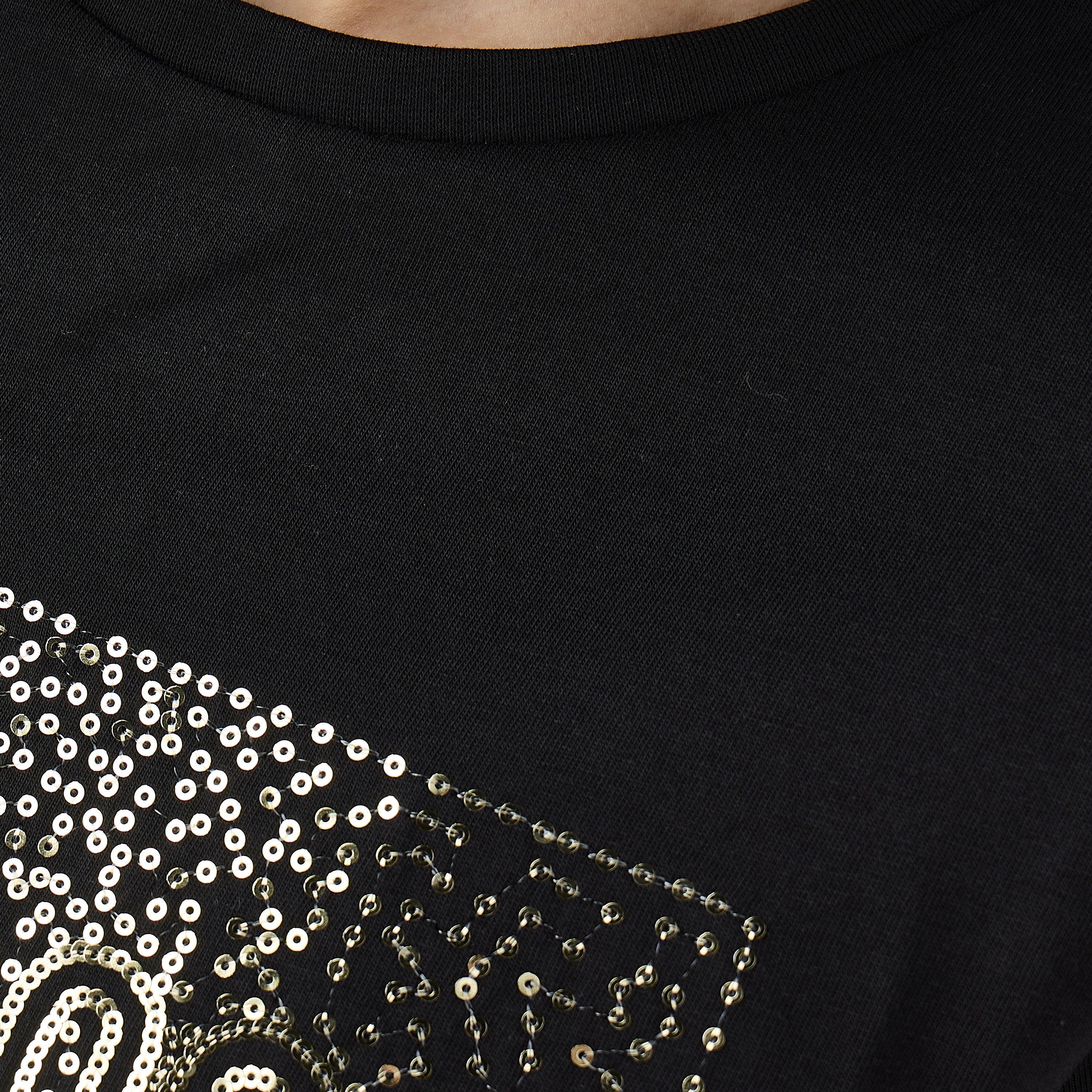 Embellished Crew Neck T-shirt-women-clothing-tshirts-image-5