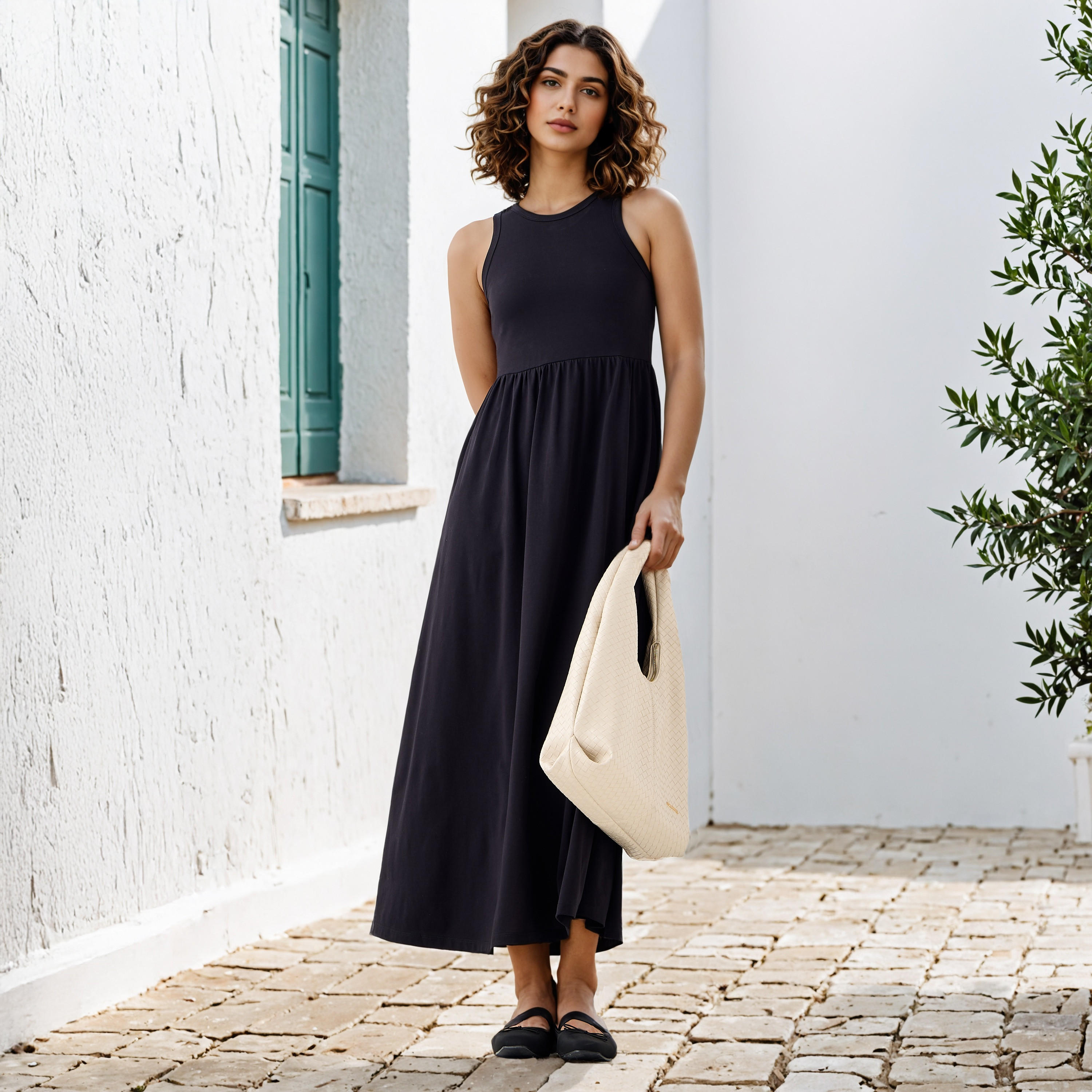 فستان إيه لاين دون أكمام-women-clothing-dresses-image-1