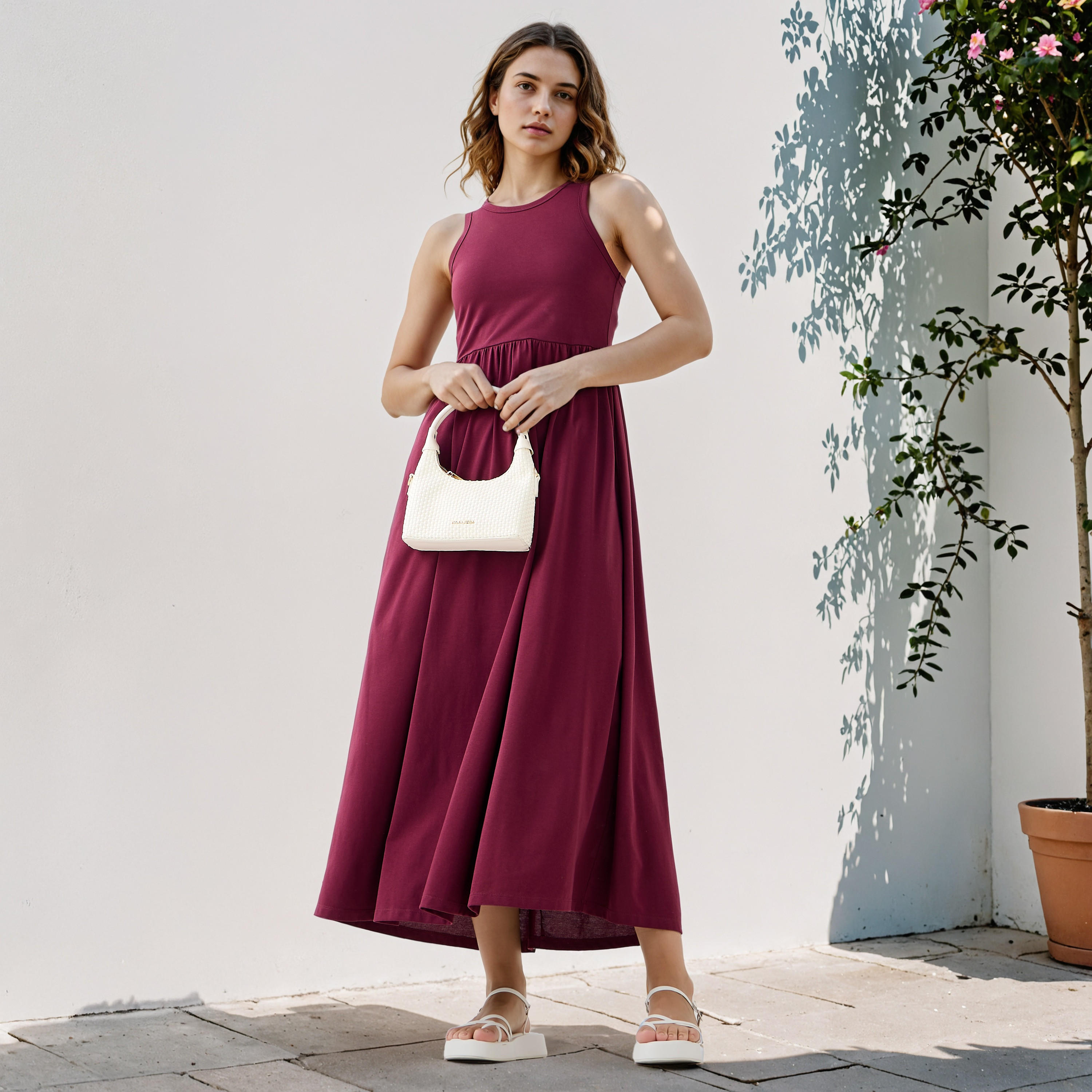 فستان إيه لاين دون أكمام-women-clothing-dresses-image-1