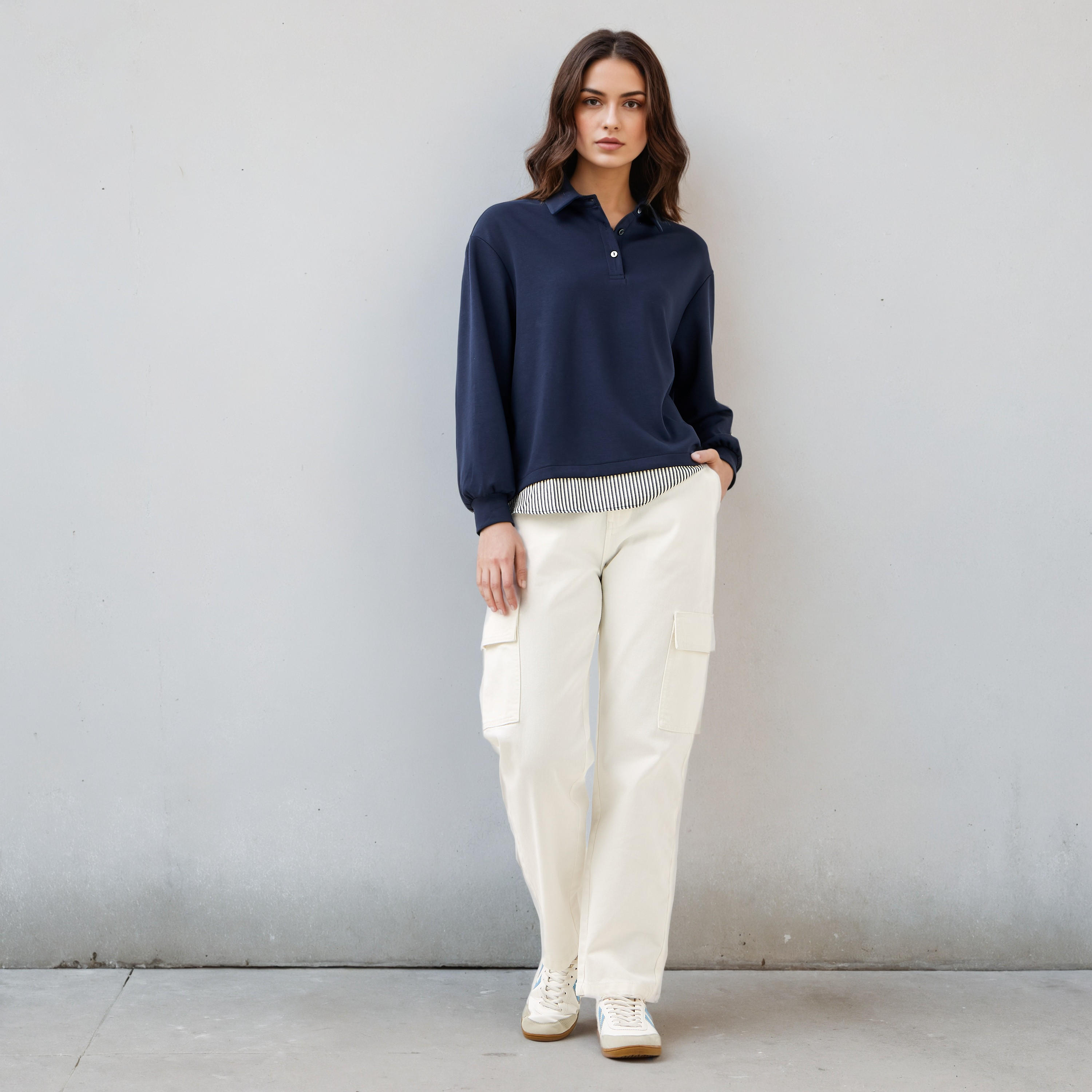 سويت شيرت نيوبرين بياقة عادية-women-winterwear-hoodiesandsweatshirts-sweatshirts-image-4