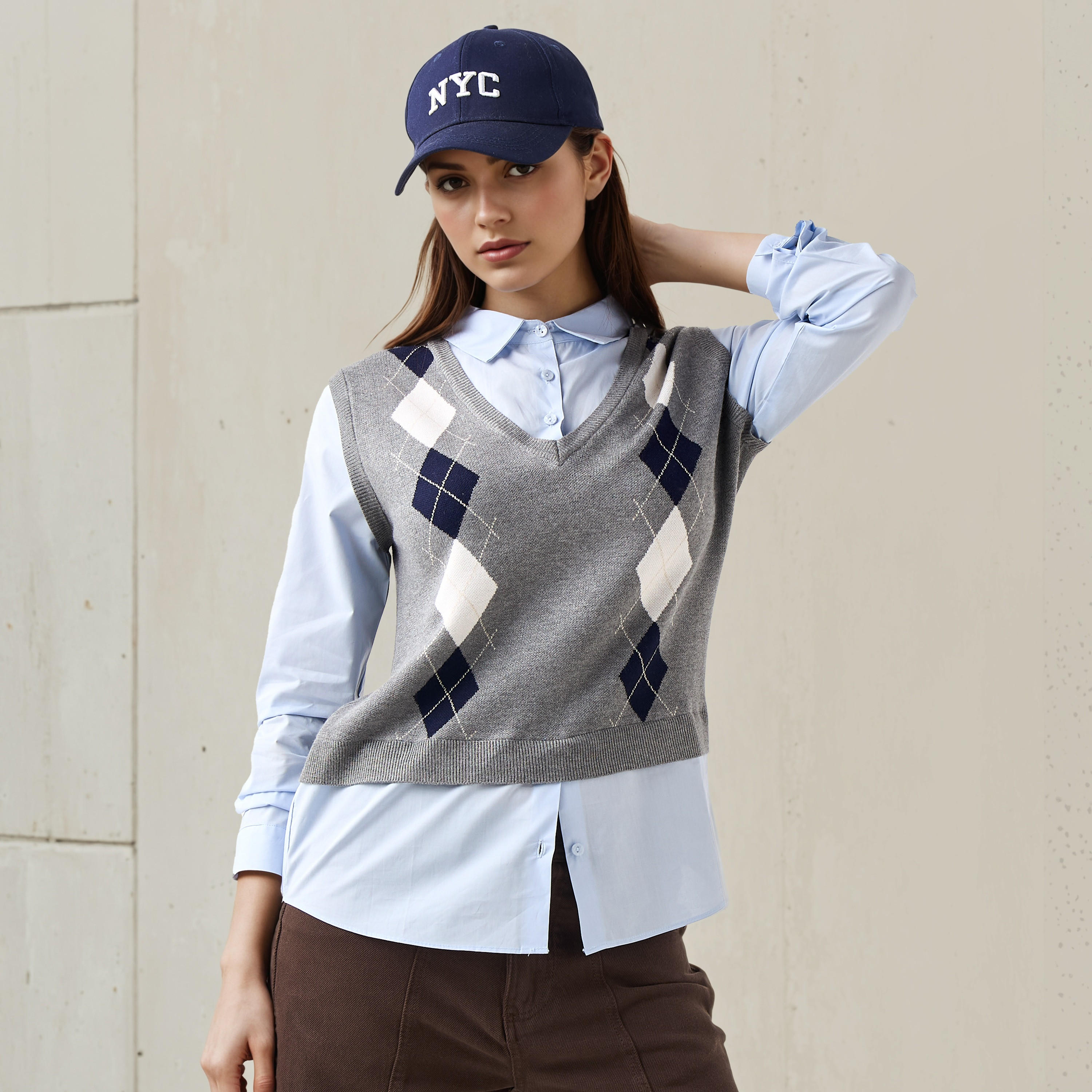 Cotton Twofer Top with Collar-women-clothing-shirtsandblouses-blouses-image-1