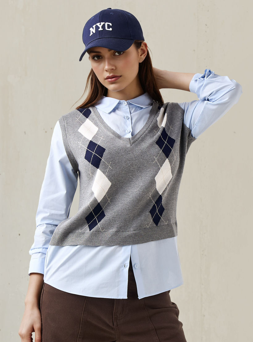 Cotton Twofer Top with Collar-women-clothing-shirtsandblouses-blouses-image-1
