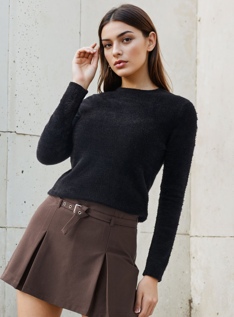 كنزة فرو صناعي بياقة ضيقة-women-clothing-cardigansandjumpers-jumpers-image-1