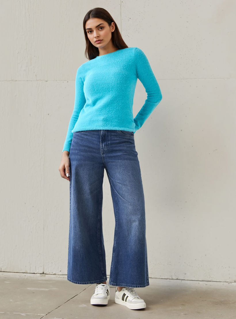 Faux Fur Crew Neck Sweater-women-clothing-cardigansandjumpers-jumpers-image-2