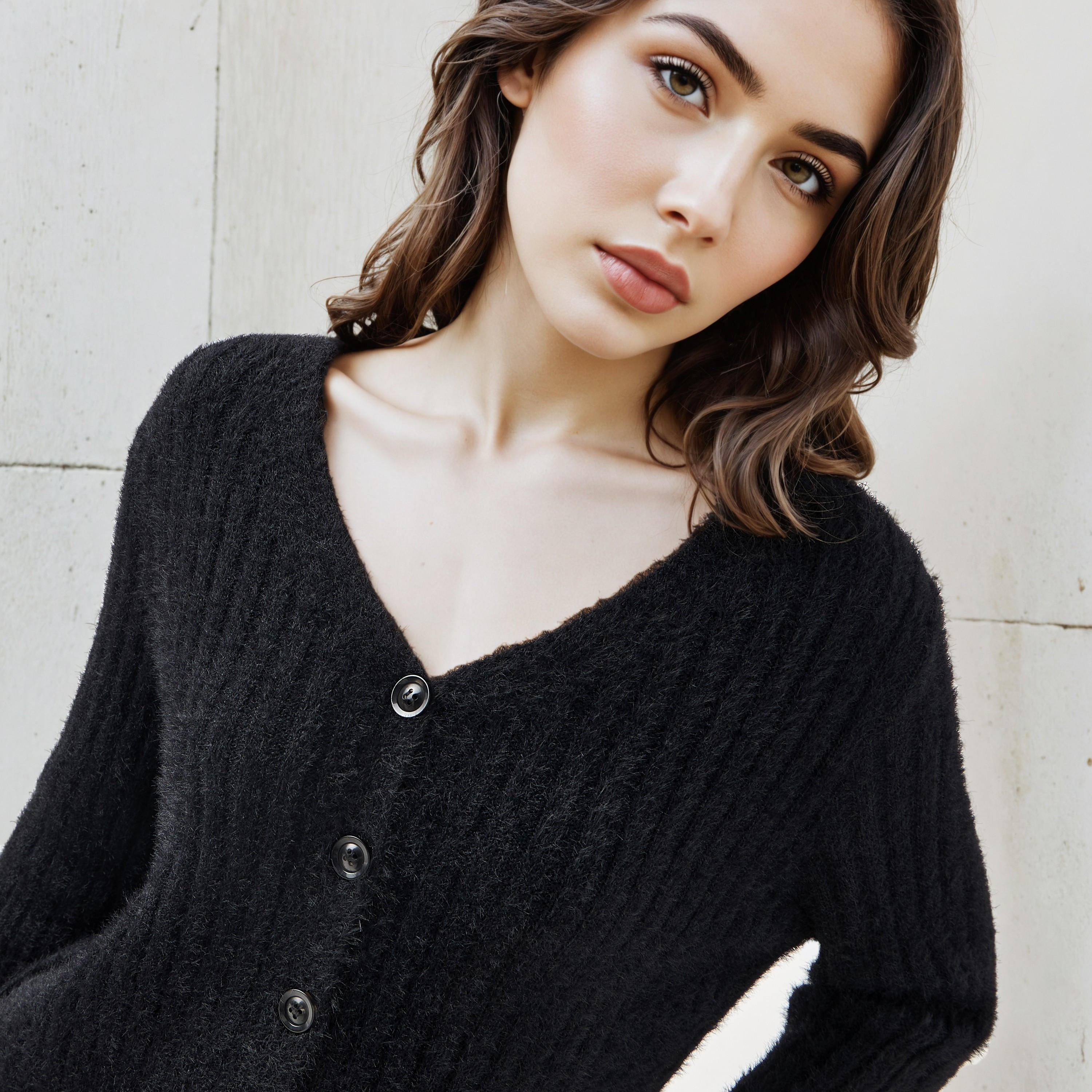 كارديجان بارز الملمس بياقة V بقصة عادية-women-winterwear-cardigansandjumpers-cardigans-image-5