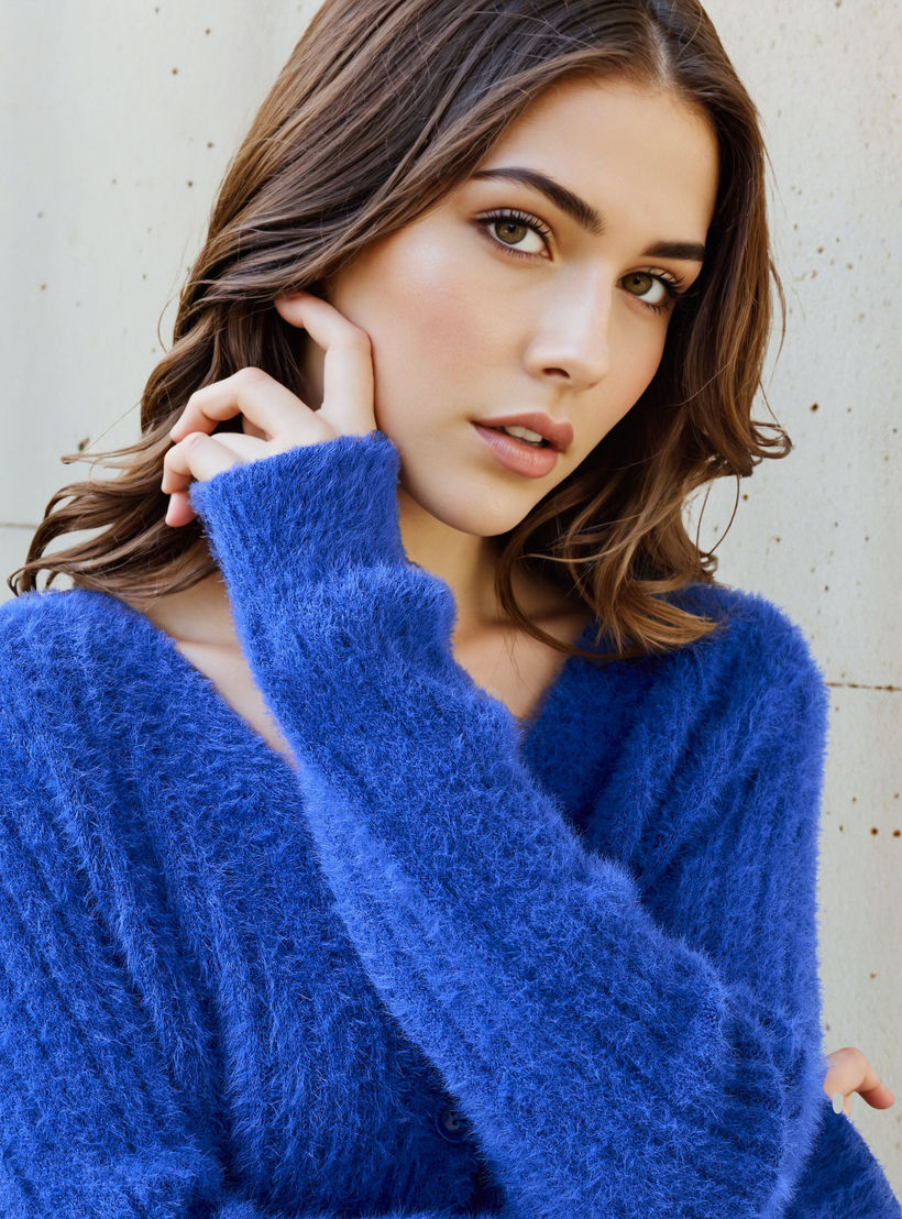 Regular Fit Textured V-neck Cardigan-women-winterwear-cardigansandjumpers-cardigans-image-4
