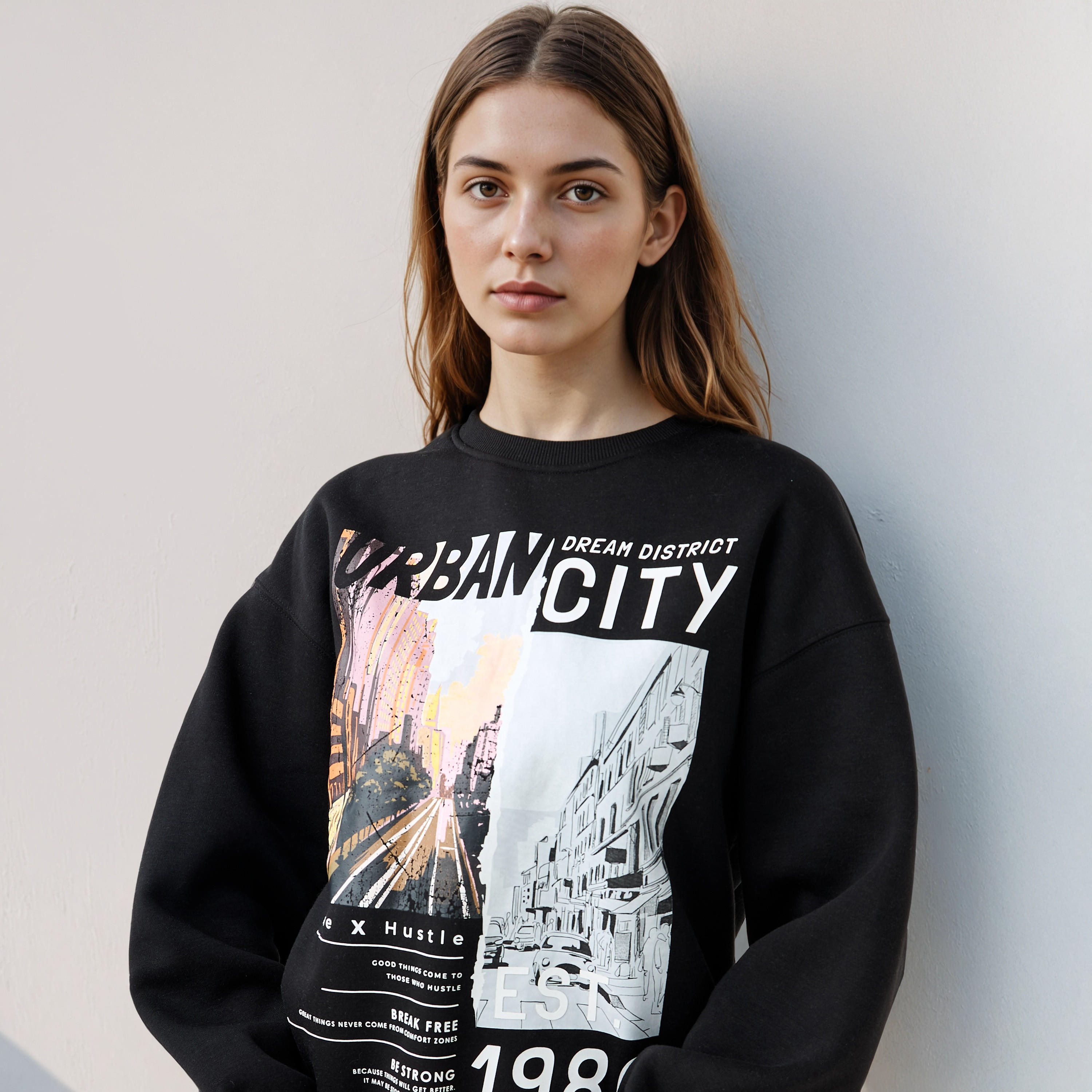 Graphic Print Sweatshirt with Crew Neck-women-winterwear-hoodiesandsweatshirts-sweatshirts-image-4