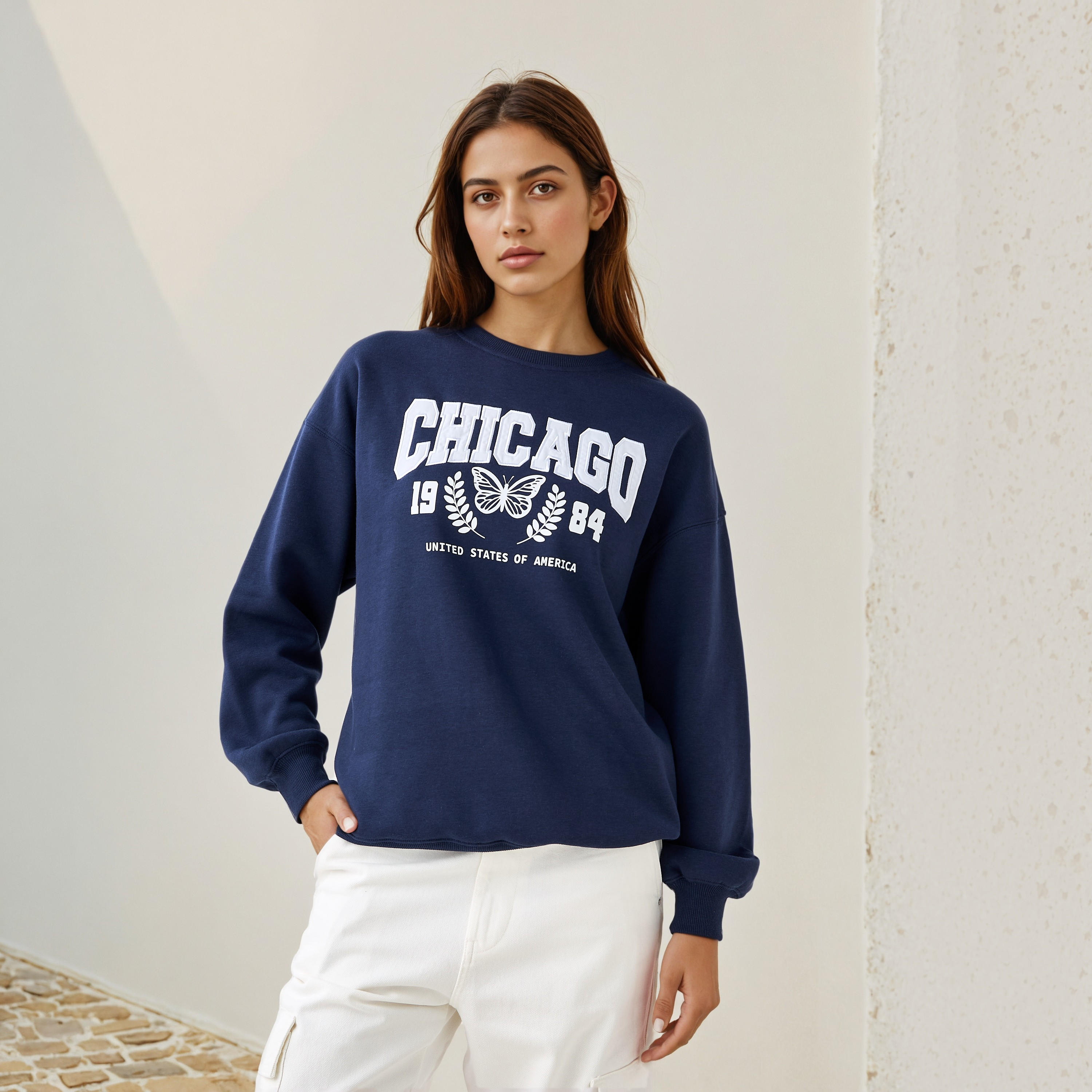Embroidered Sweatshirt with Crew Neck-women-winterwear-hoodiesandsweatshirts-sweatshirts-image-1