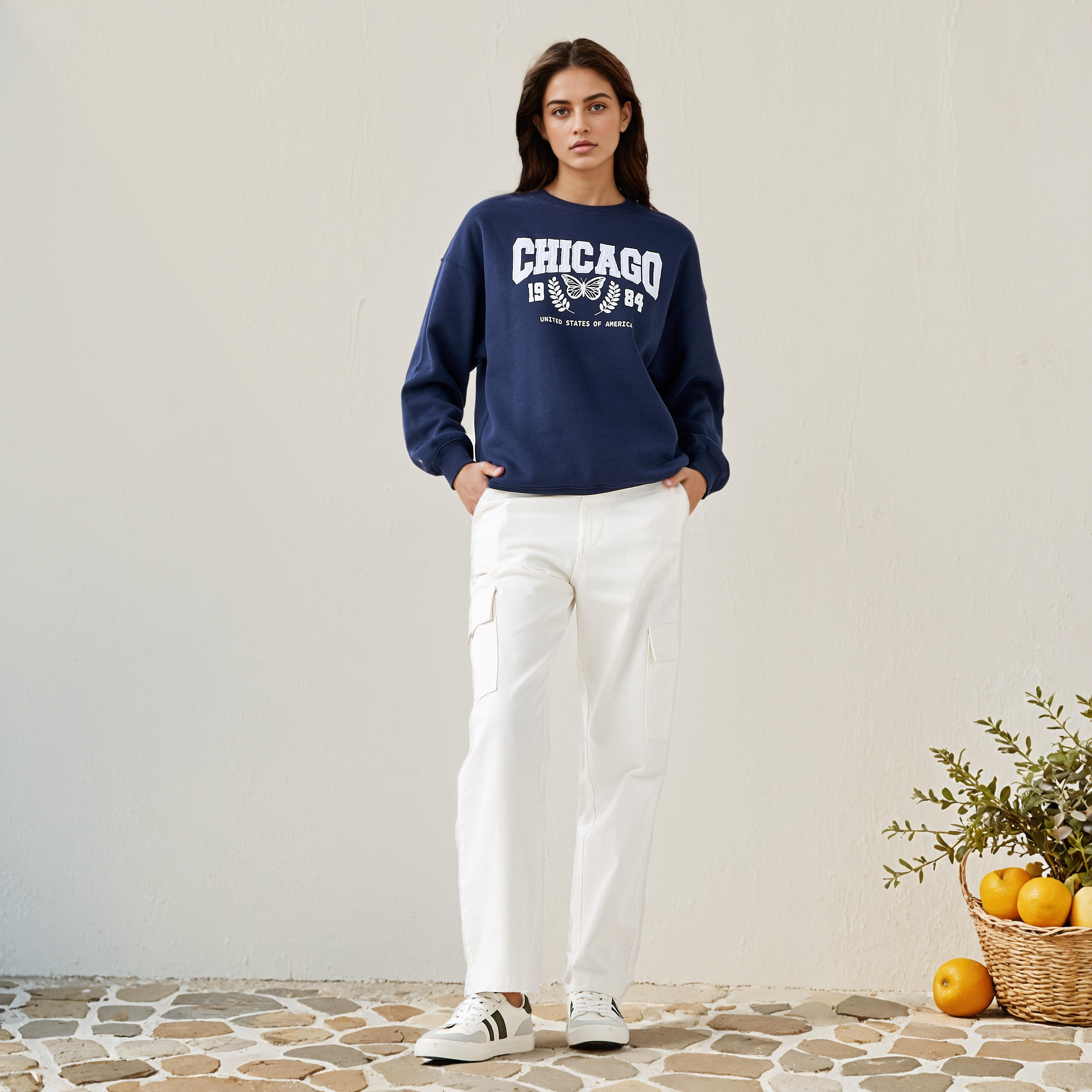 Embroidered Sweatshirt with Crew Neck-women-winterwear-hoodiesandsweatshirts-sweatshirts-image-2